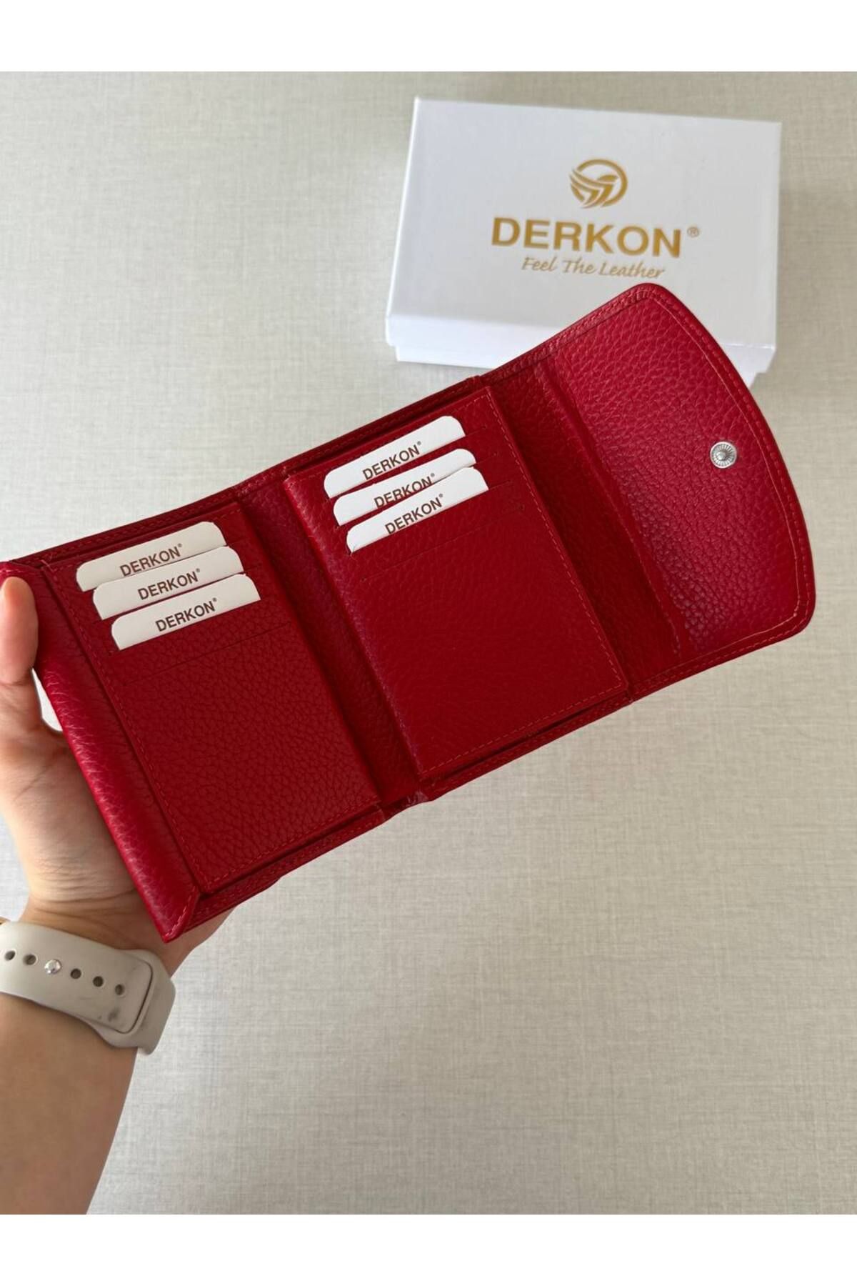 DERKON-Genuine Leather Convenient Women's Wallet Melen That Can Fit in Any Bag Size 3
