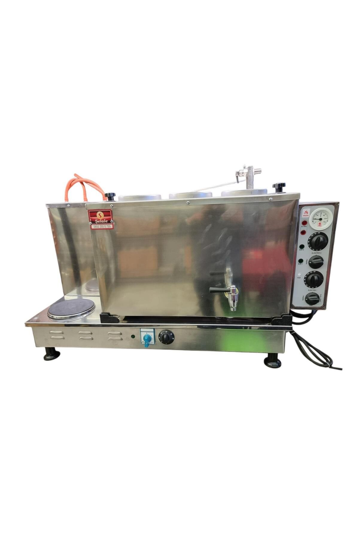 Meşale 3 Demlikli İnox Full Elektrikli Çay Kazanı