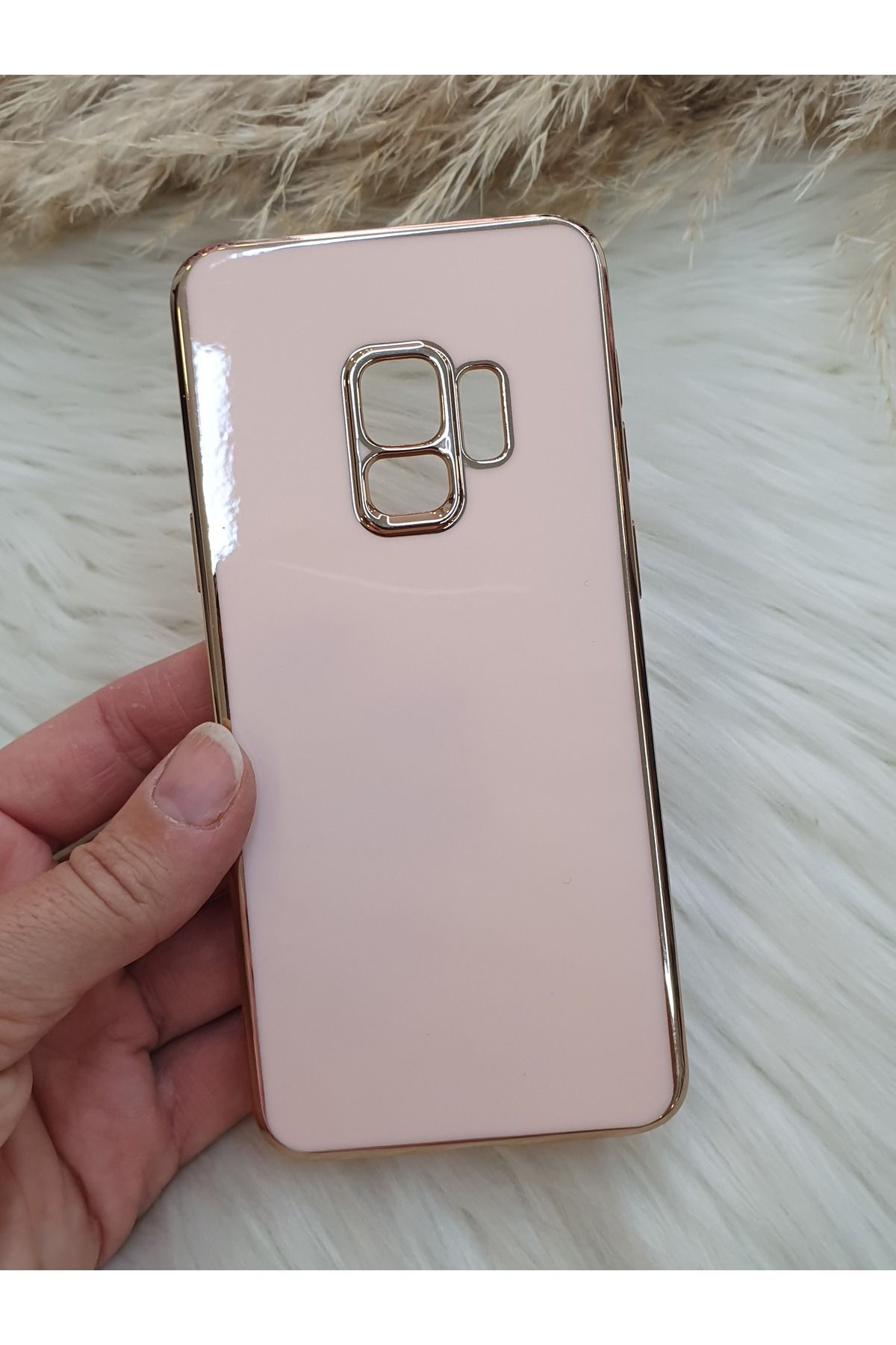 ZB Aksesuarda Moda Samsung GALAXY S9 Uyumlu Lazer Kesim Parlak Kılıf