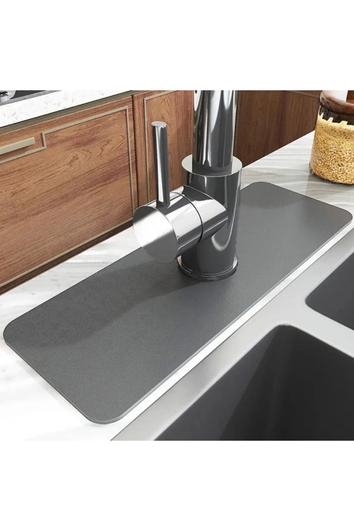 ÖYKÜ VE YİĞİT Pratik Su Emici Sihirli Lavabo Kenar Matı 38x13cm