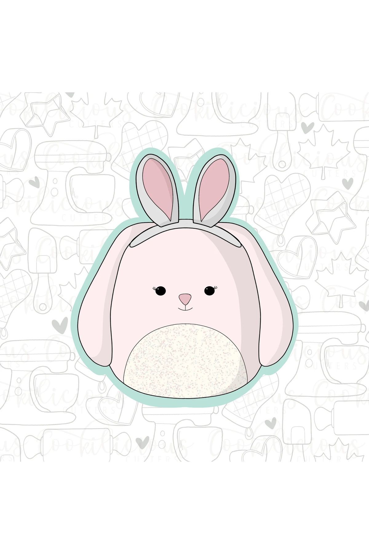Muhcu Home Squishmallowsc Bunny Kurabiye Kalıbı ve Hamur Şekillendirici Kesici