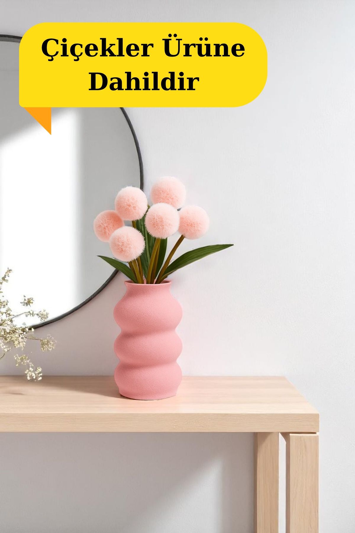 LUNAVA Dido Vazo Dekoratif - Bohem & İskandinav Tarz, Modern Minimalist Obje | 15cm
