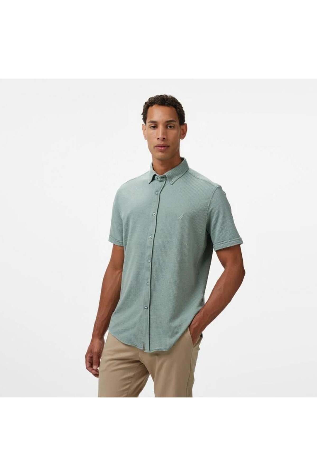 Nautica Erkek Yeşil Classic Fit Gömlek