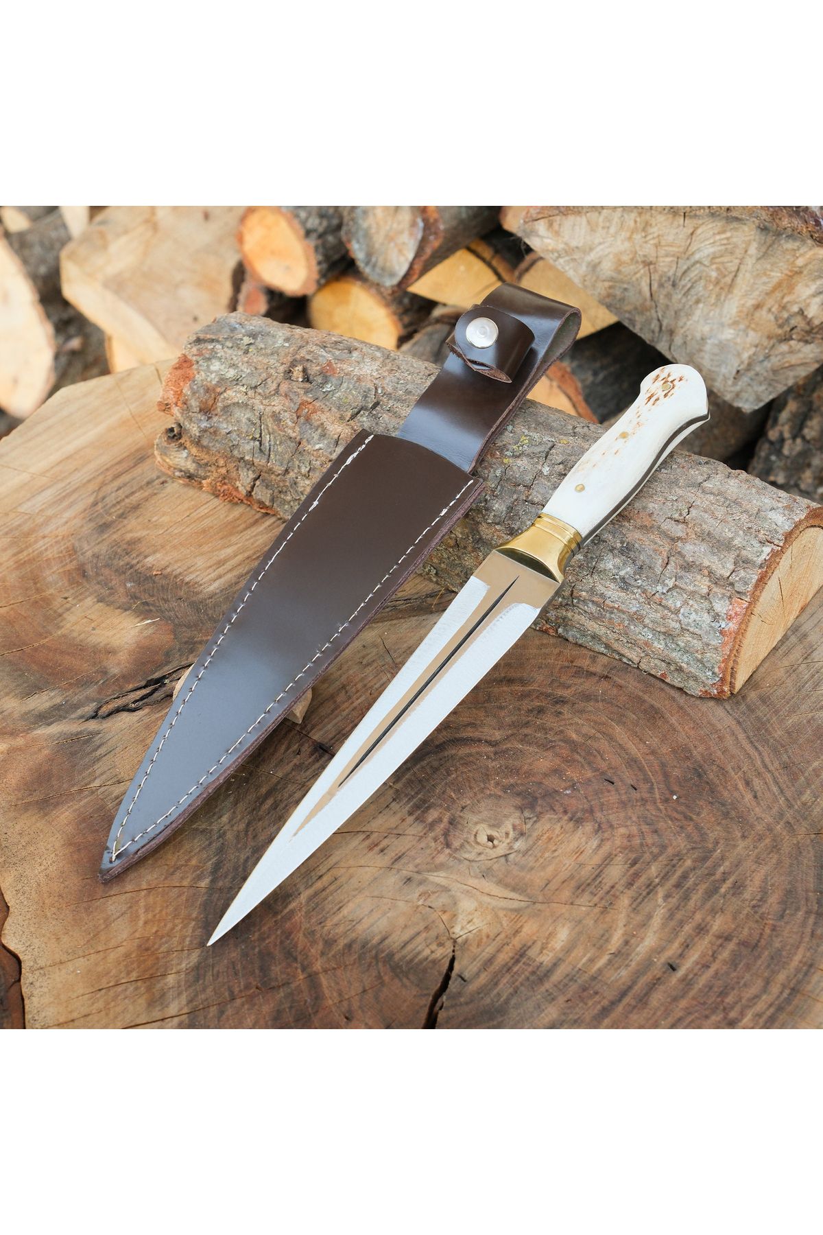 kösemehmet Çerkez Model 35 Cm - Geyik Boynuzu Sap