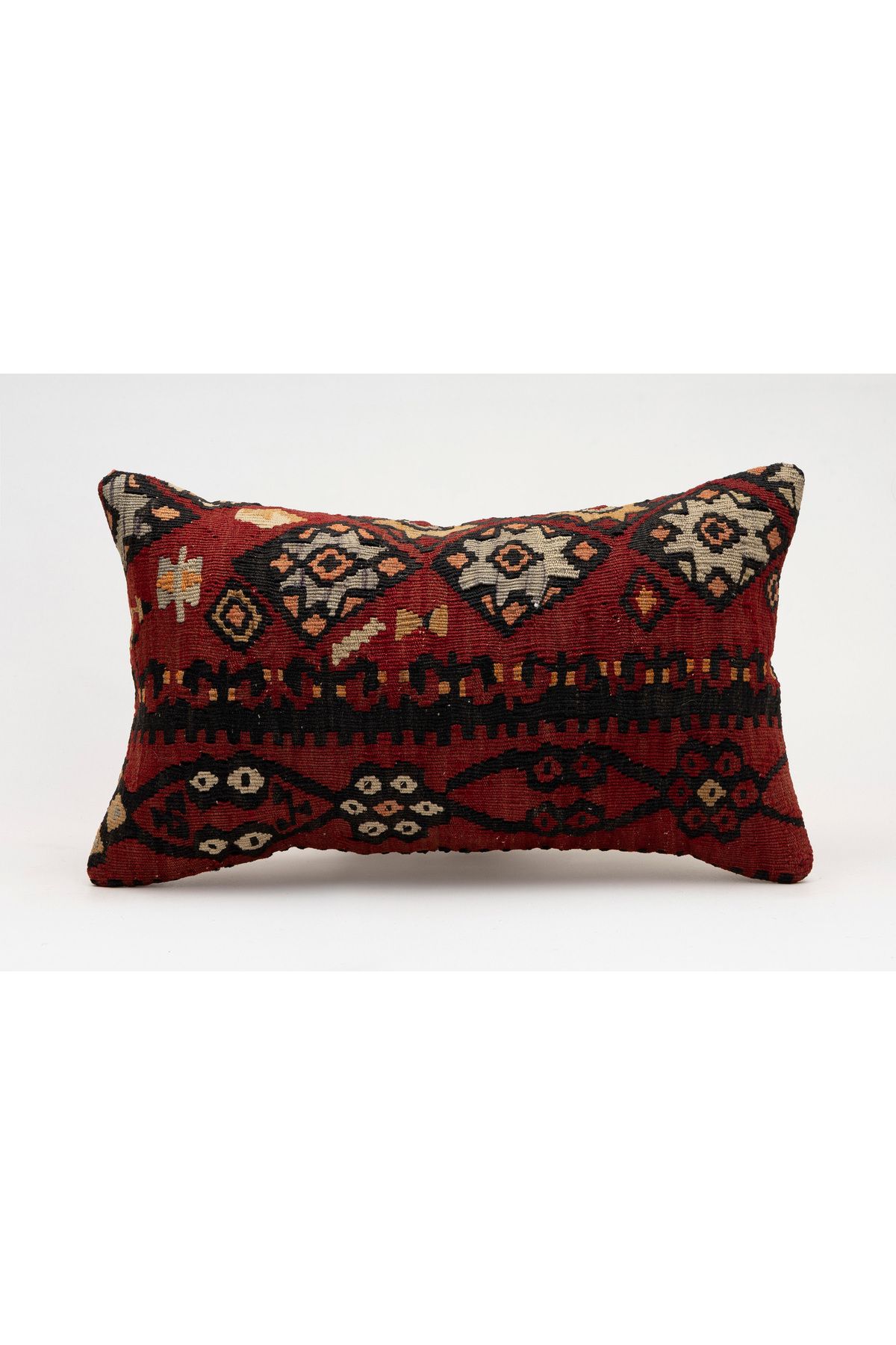 Kilim Whole Sale El Yapımı Kilim'den Yapılmış Vintage Kırlent Kılıfı, Yün, 30x50 Cm