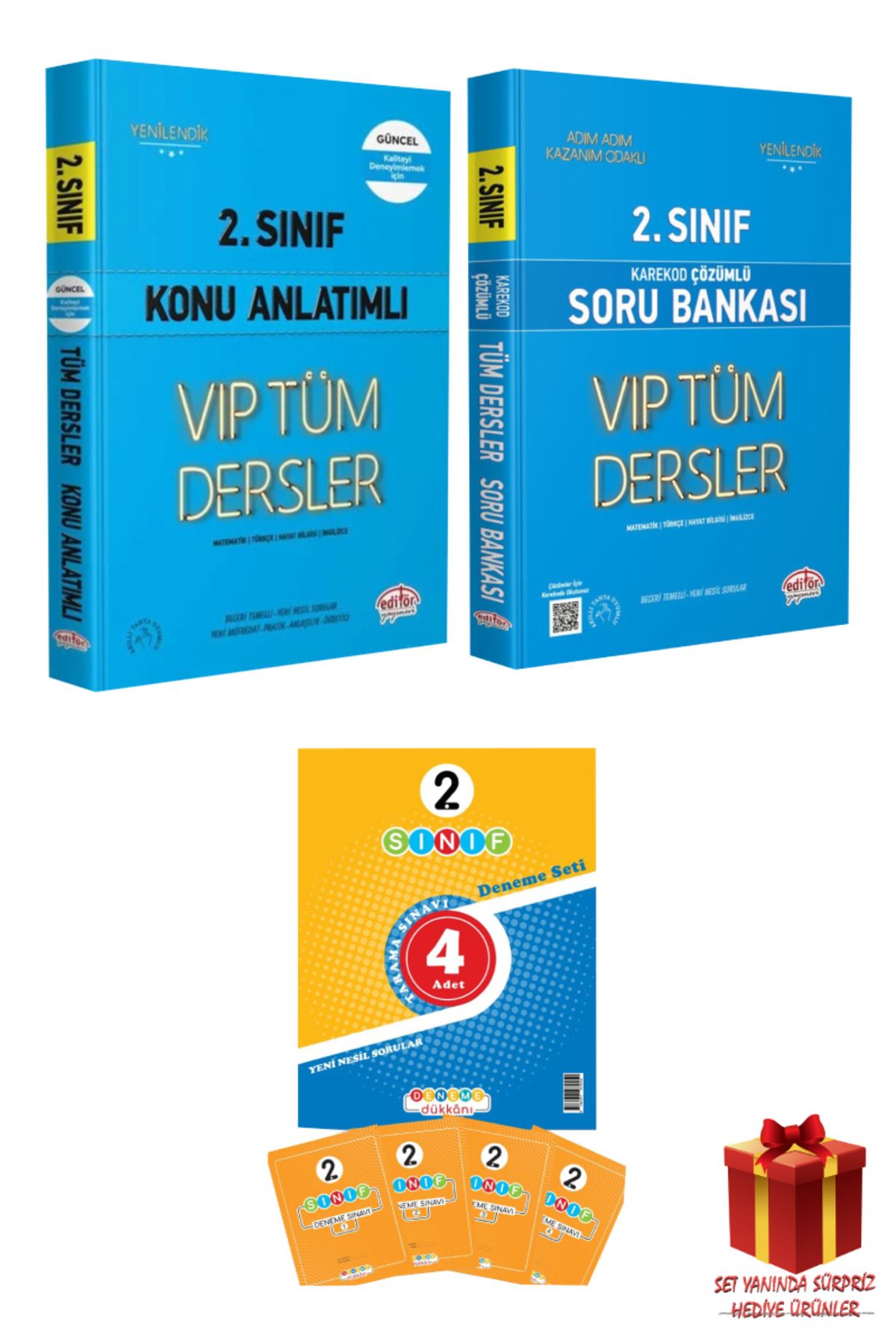 Editör Yayınevi 2. Sınıf VIP Tüm Dersler Konu Anlatımı+ Tüm Dersler Soru Bankası+ 4 Adet Deneme Sınavı+ Hediye