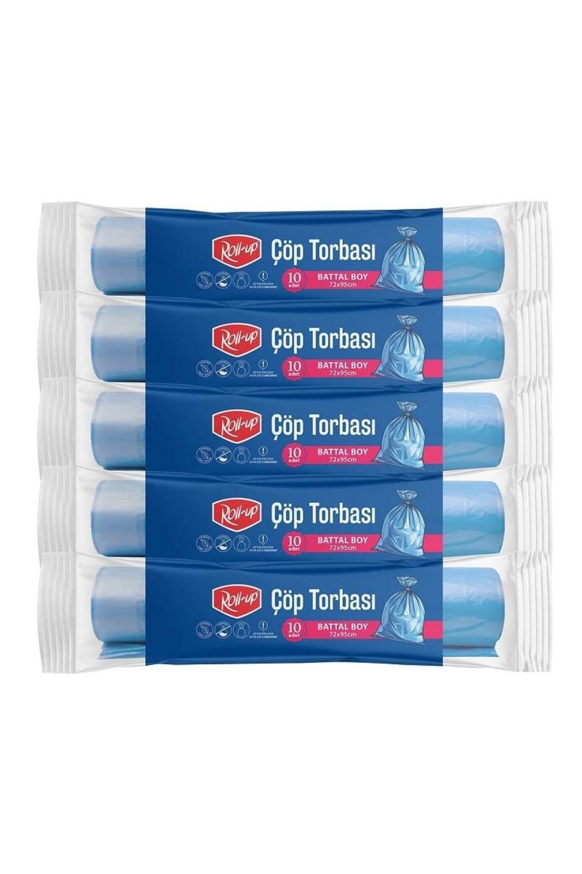 alsepeteavm Roll-Çöp Torbası Battal 72x95cm 10 Adet X 5 Paket