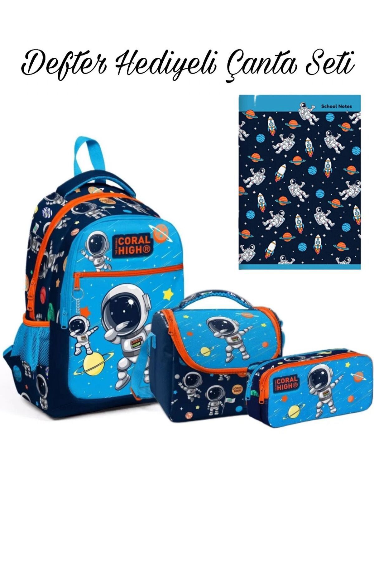 Coral High Kids Okul Çanta Seti (Defter Hediyeli)