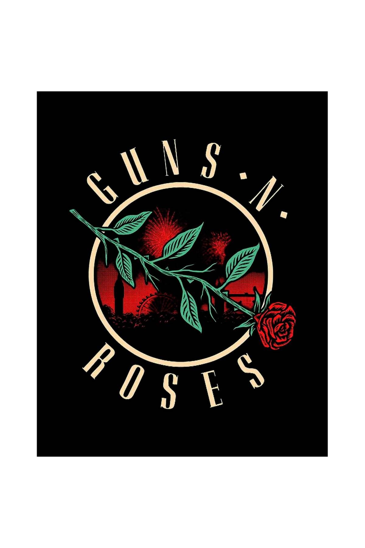 Z zepplin Guns N Roses Flower Büyük Sırt Patch Yama