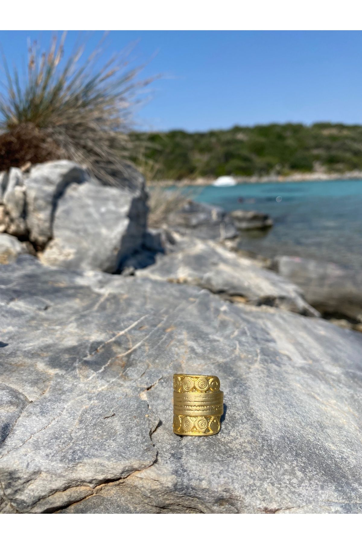 Cayo Largo Jewellery Mythos Gold Yüzük Pirinç Üzeri Altın Kaplama