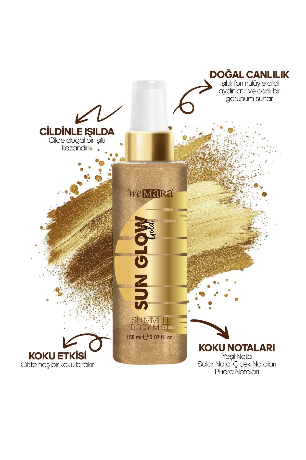 WeMara SUN GLOW GOLD SHIMMER MIST 150 ML
