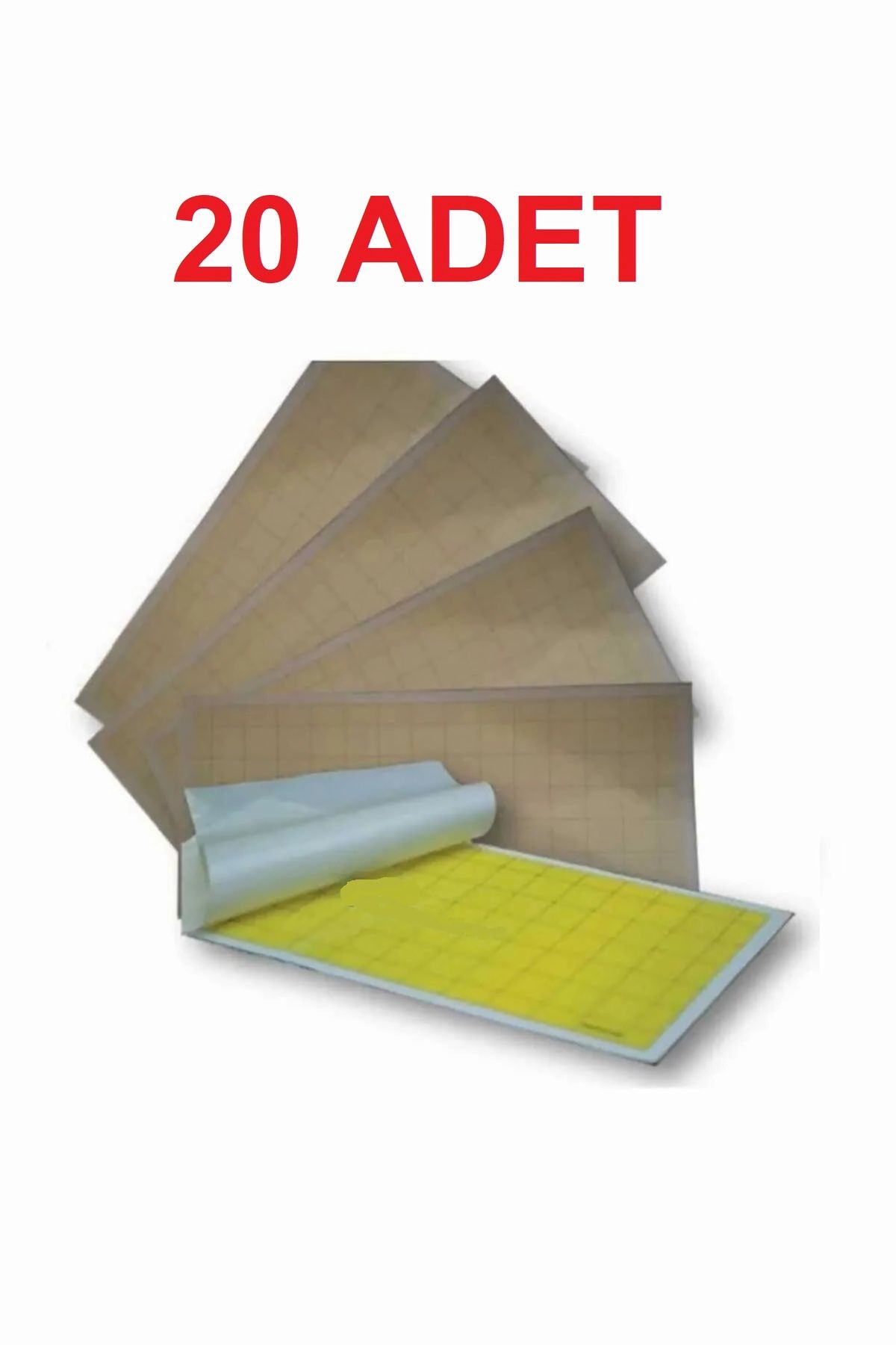 BİYOSİDAL MARKET Sinek Tutucu Yapışkan Bant-levha 30x60 Cm 20 Adet - Sağlık Bakanlığı Onaylı