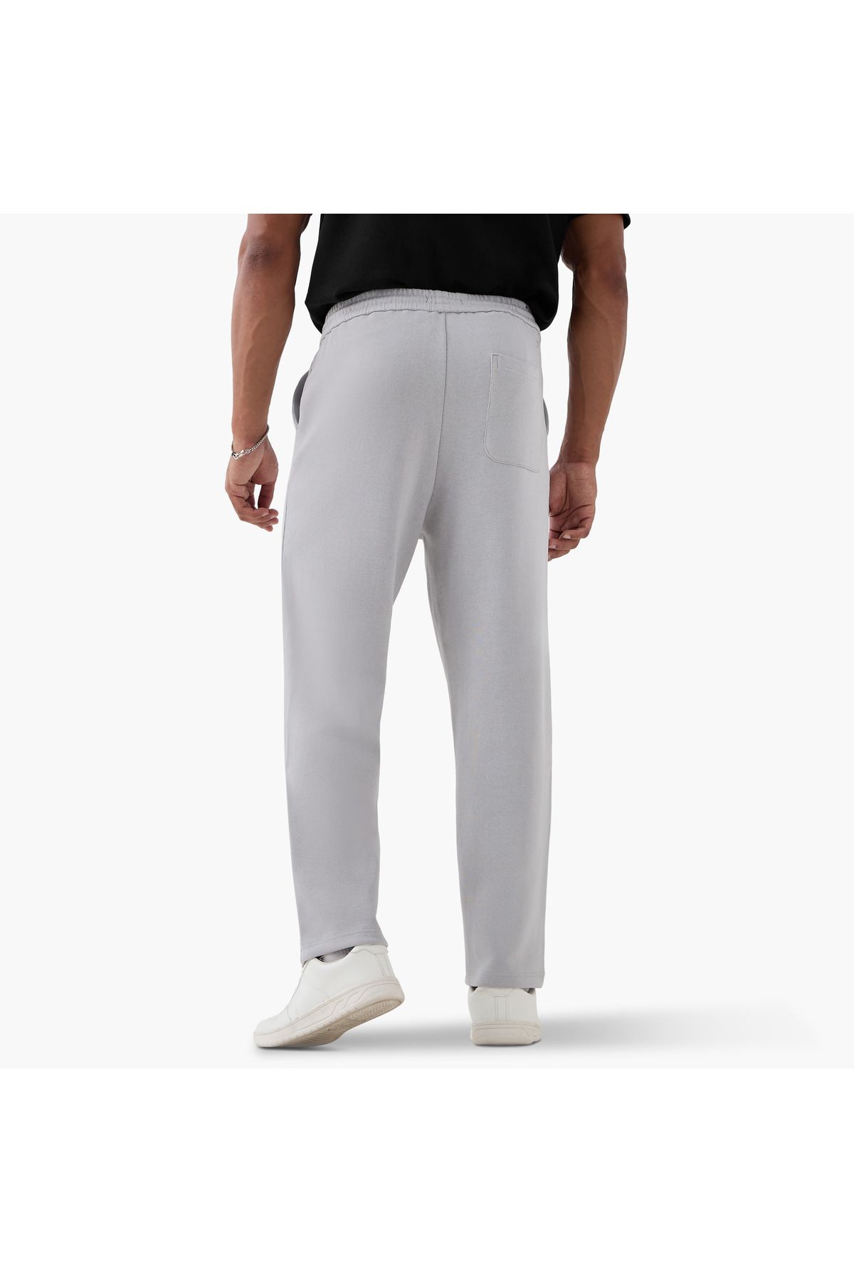 Iconic-Regular Fit Pants with Drawstring Closure and Pockets 3