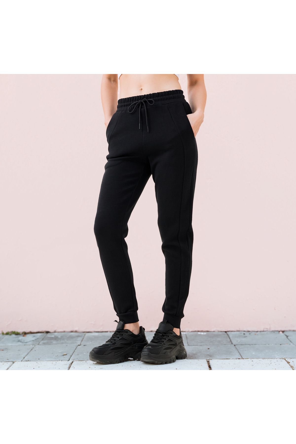 Kappa-Kappa Panelled Joggers with Drawstring Closure and Pockets 1