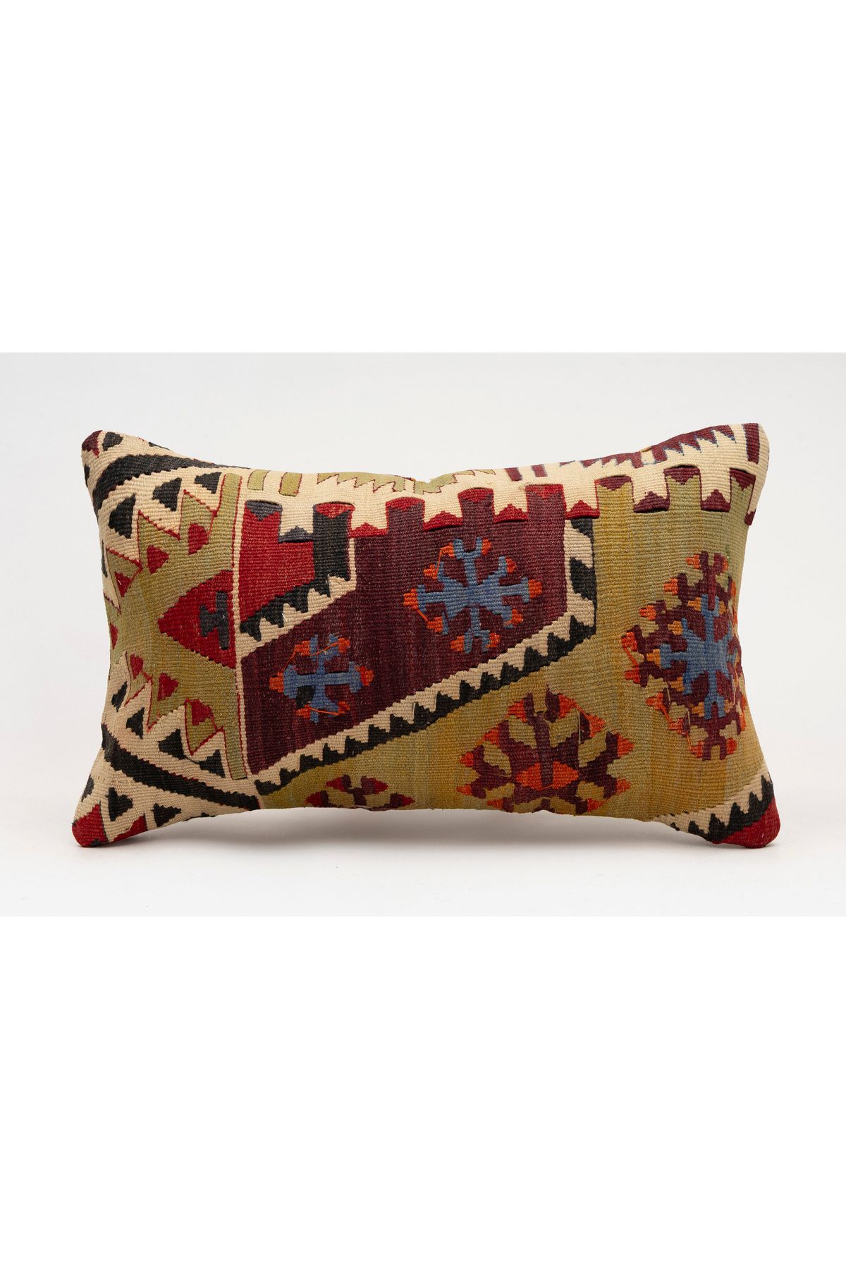 Kilim Whole Sale El Yapımı Kilim'den Yapılmış Vintage Kırlent Kılıfı, Yün, 30x50 Cm