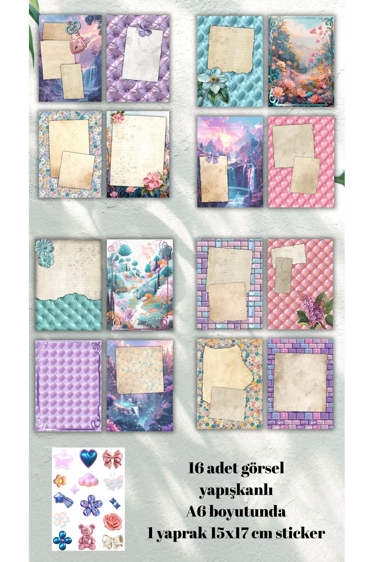 aysaplanner Charm Keeper Junk Journal Kit – El Yapımı Anı ve Sanat Defteri Seti