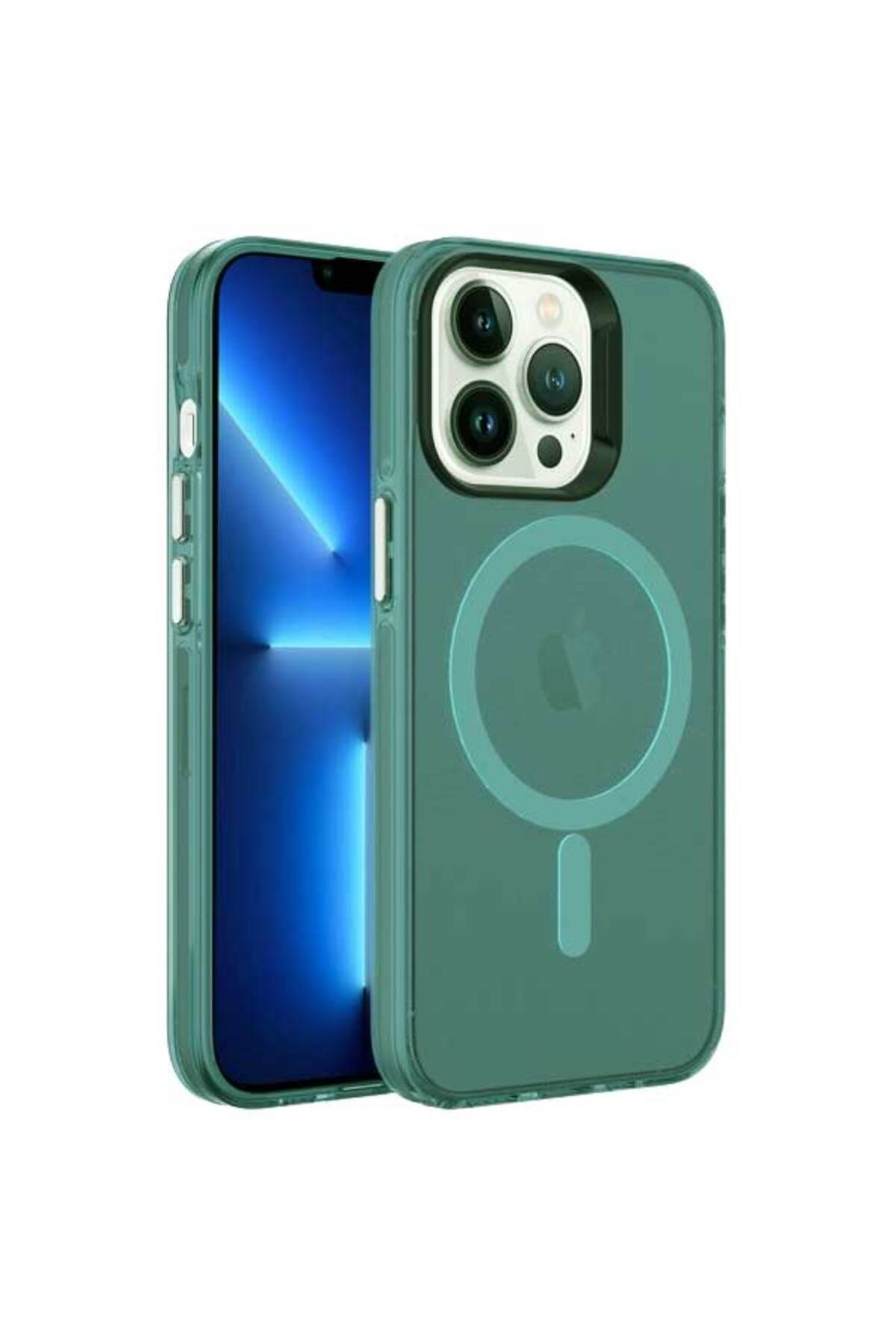 Smart Tech Apple iPhone 14 Pro Uyumlu Magsafe Buzlu Dora Kılıf