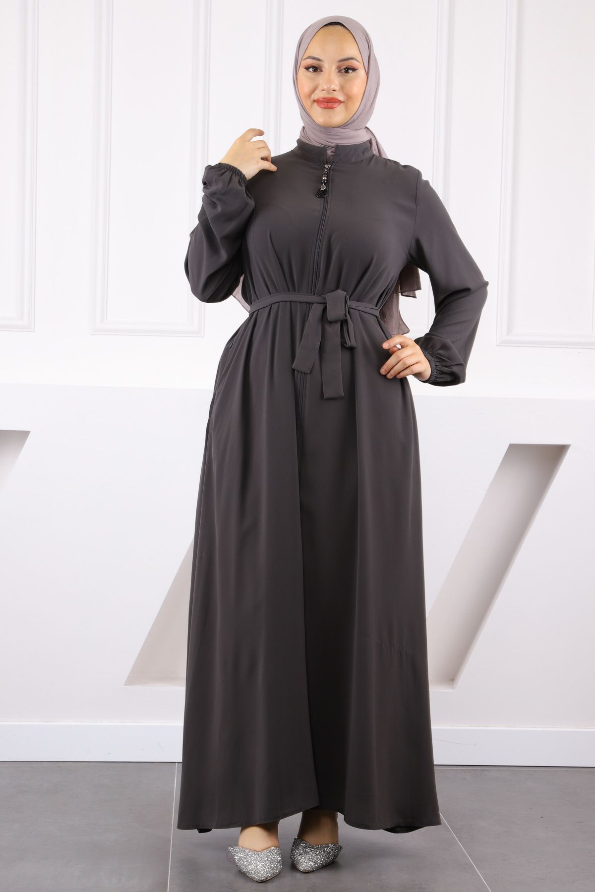 İmajButik Füme Kol Lastikli Ferace