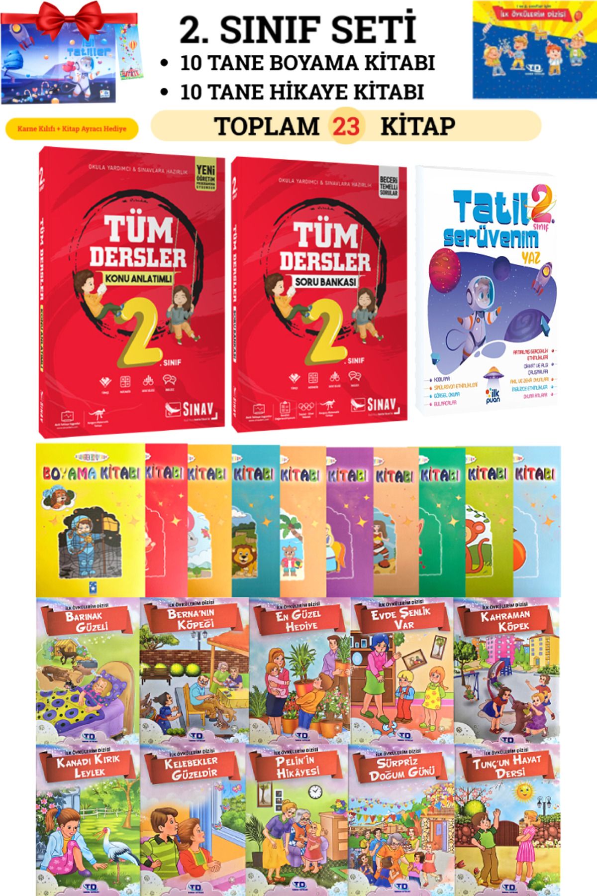 Editör Yayınevi 22 Kitaplı 2. Sınıf Seti: Konu+ Soru+Tatil Kitabı+ 10 Boyama Kitabı+ İlk Öykülerim Hikaye Dizisi