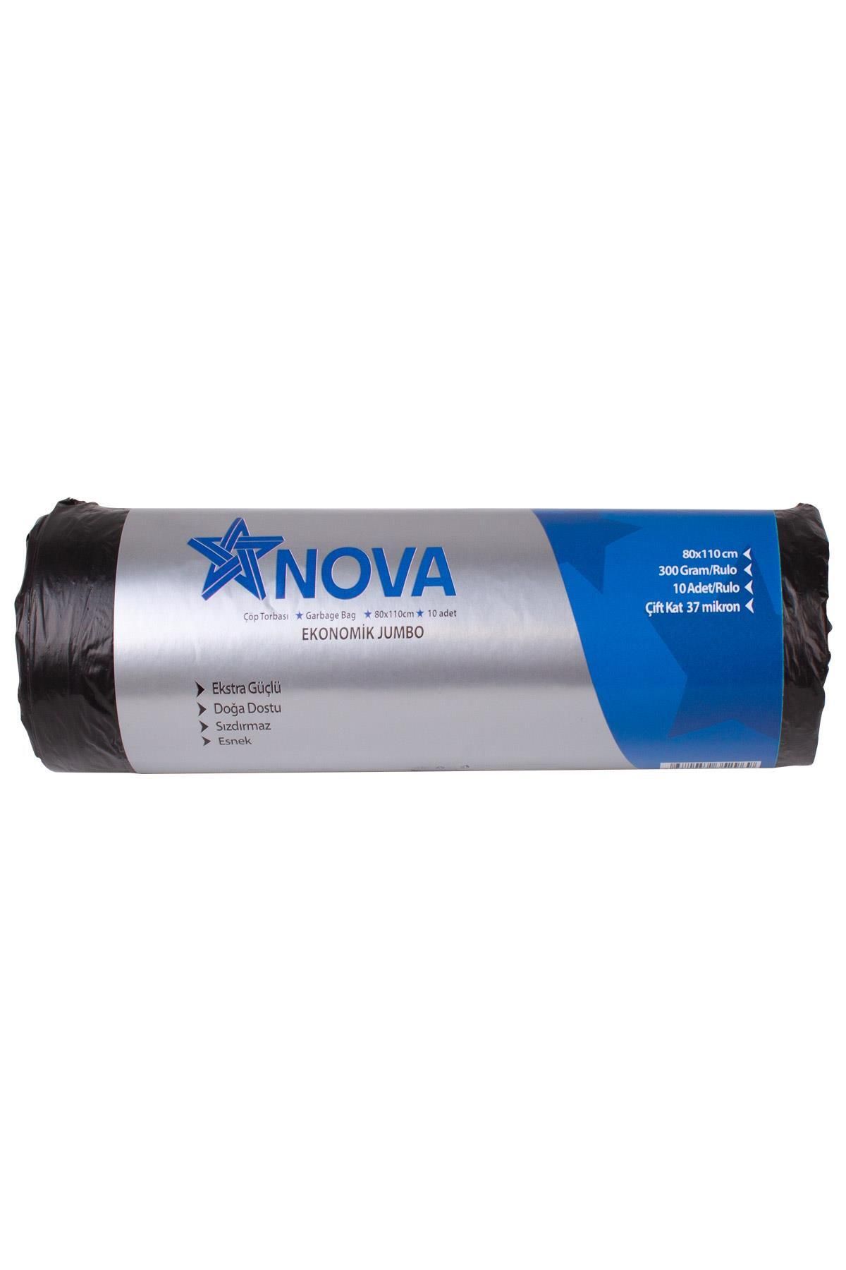 alsepeteavm Jumbo Boy Çöp Torbası Siyah (300gr) 80x110cm 10lu