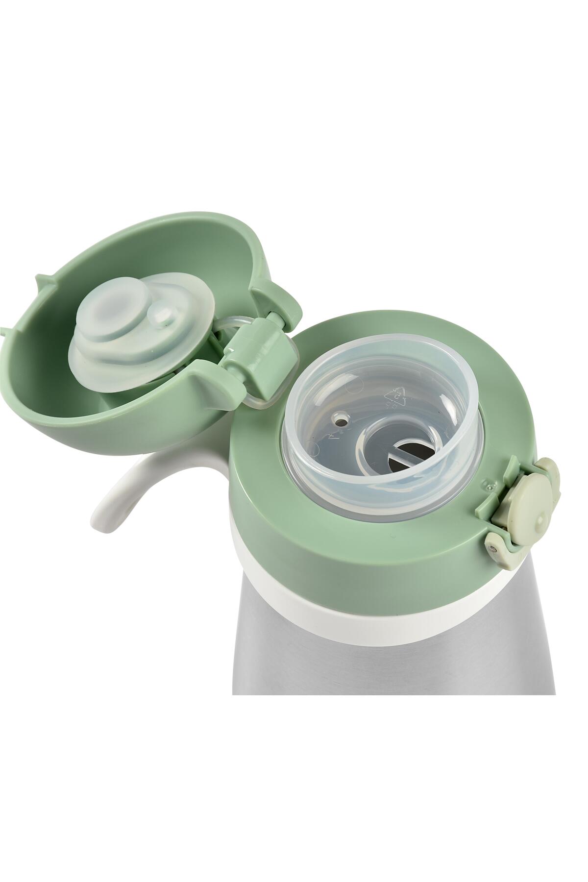 Beaba Paslanmaz Çelik Suluk 350 ml, Sage green fotoğrafı 6 (önizleme)
