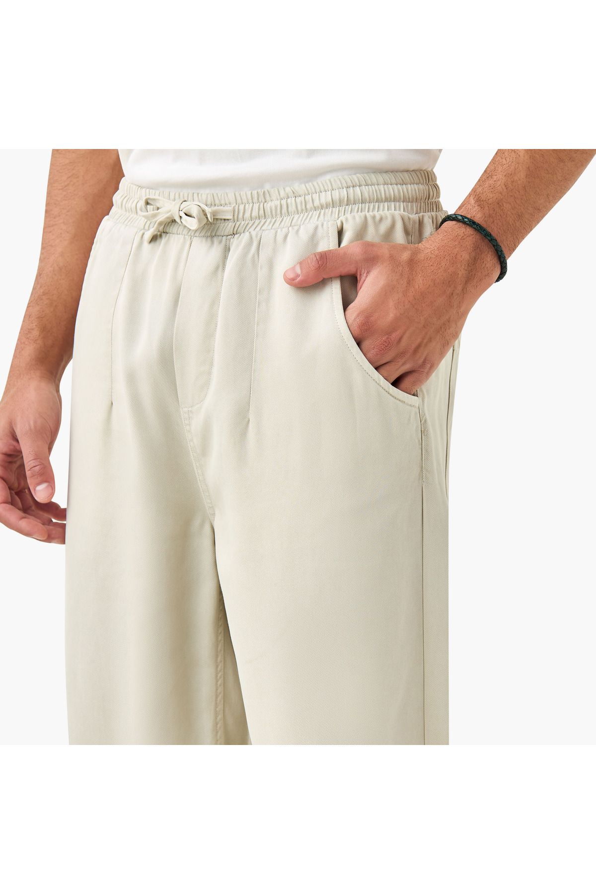 Lee Cooper-Relaxed Fit Pants with Drawstring Closure and Pockets 4