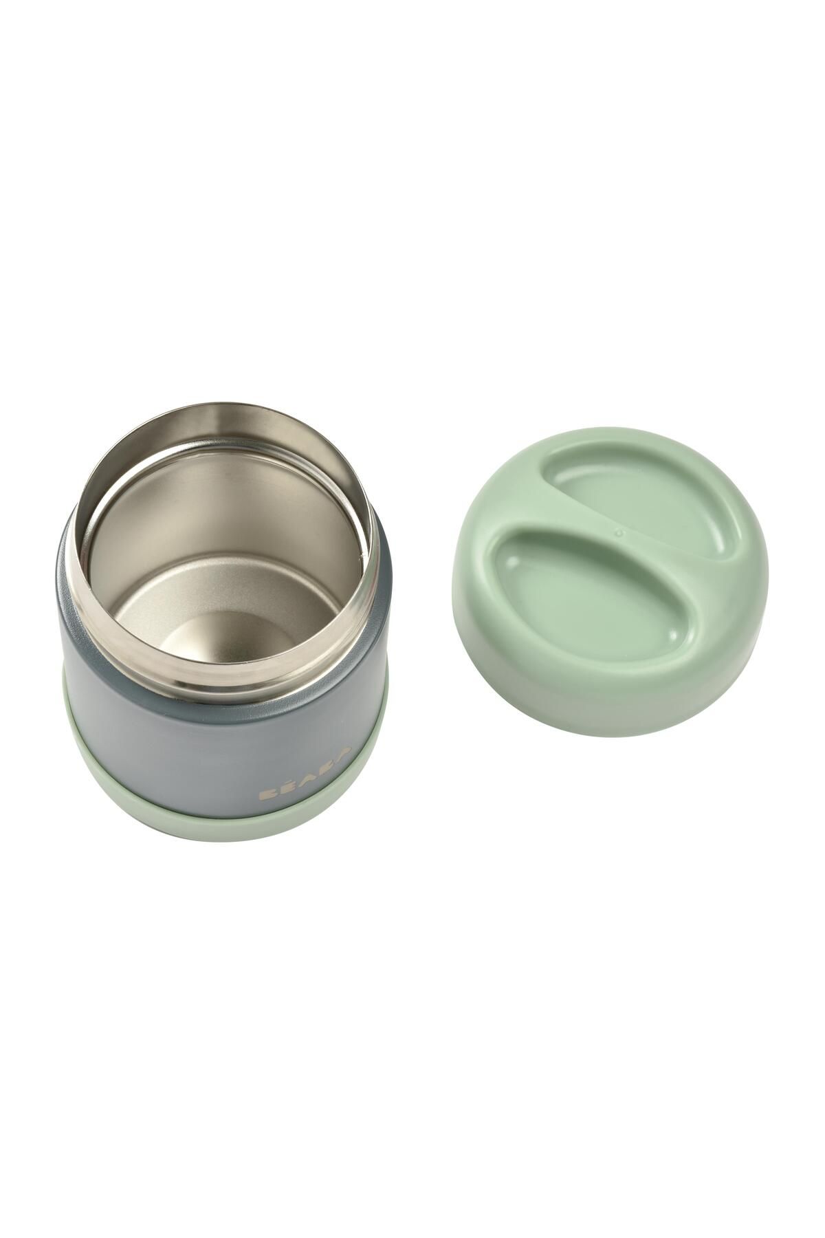 Beaba Paslanmaz Çelik Yiyecek Termosu, Mineral grey/Sage green 300 ml