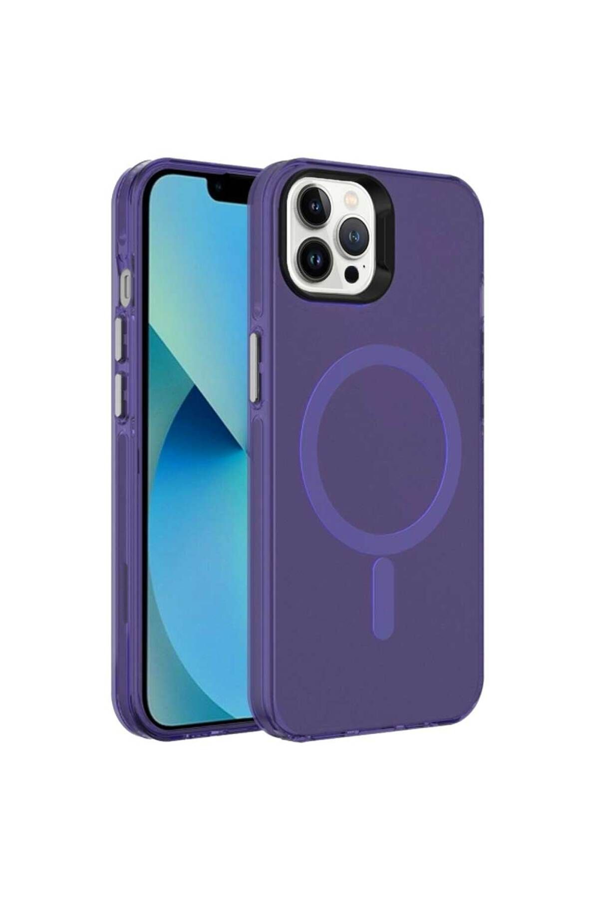 Smart Tech Apple iPhone 13 Pro Magsafe Buzlu Dora Kılıf