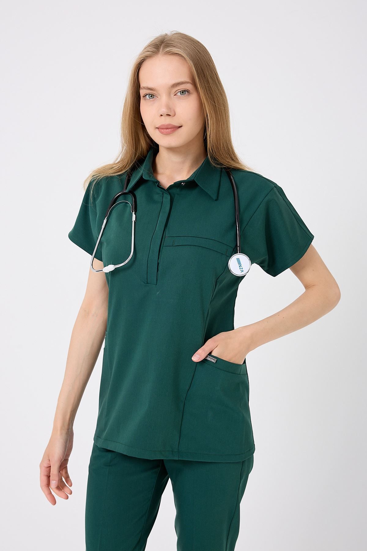 Onur Forma Scrubs Planet Kadın Takım - Zümrüt Yeşili