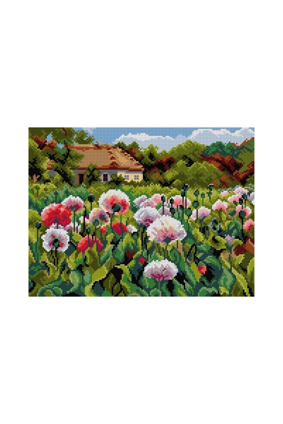 Orchidea Baskılı Goblen Çiçekler 3289 30*40 cm