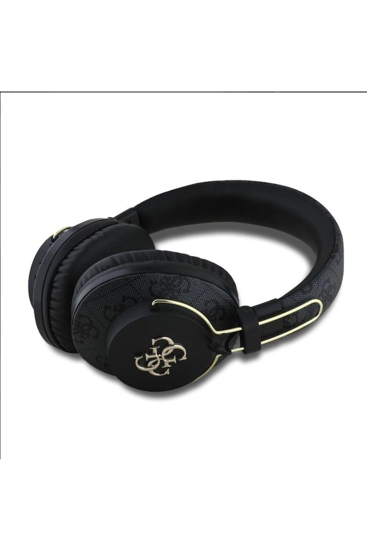 Guess-Licensed Over-Ear Bluetooth Headset Guess Pu 4g Patterned Triangle Logo V5.3 Brown 2