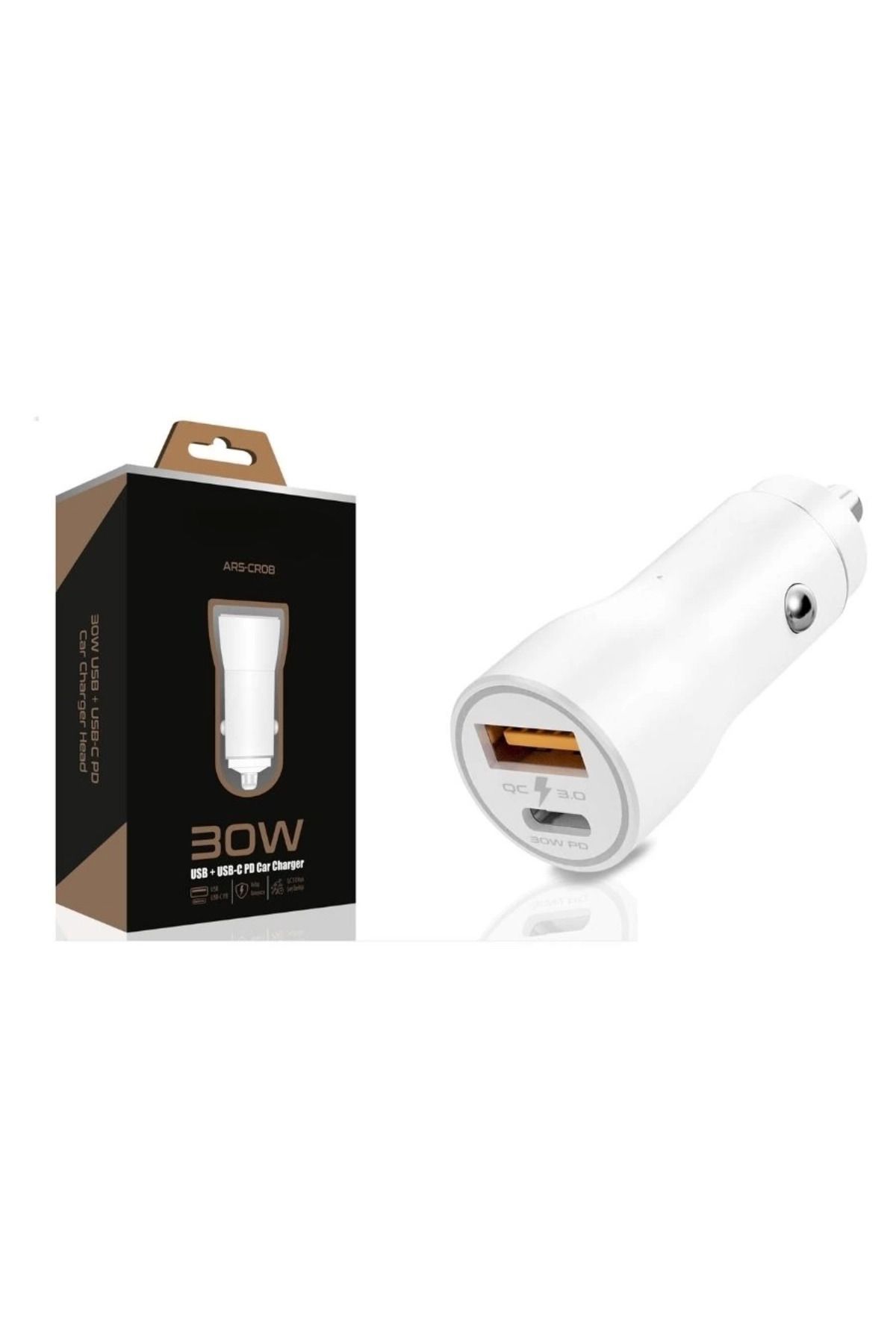 ÇAVDAR 30w Usb Ve Usb-c Pd Araba Şarj Cihazı Hızlı Şarj, İphone Ve Android Uyumlu, Çift Çıkışlı