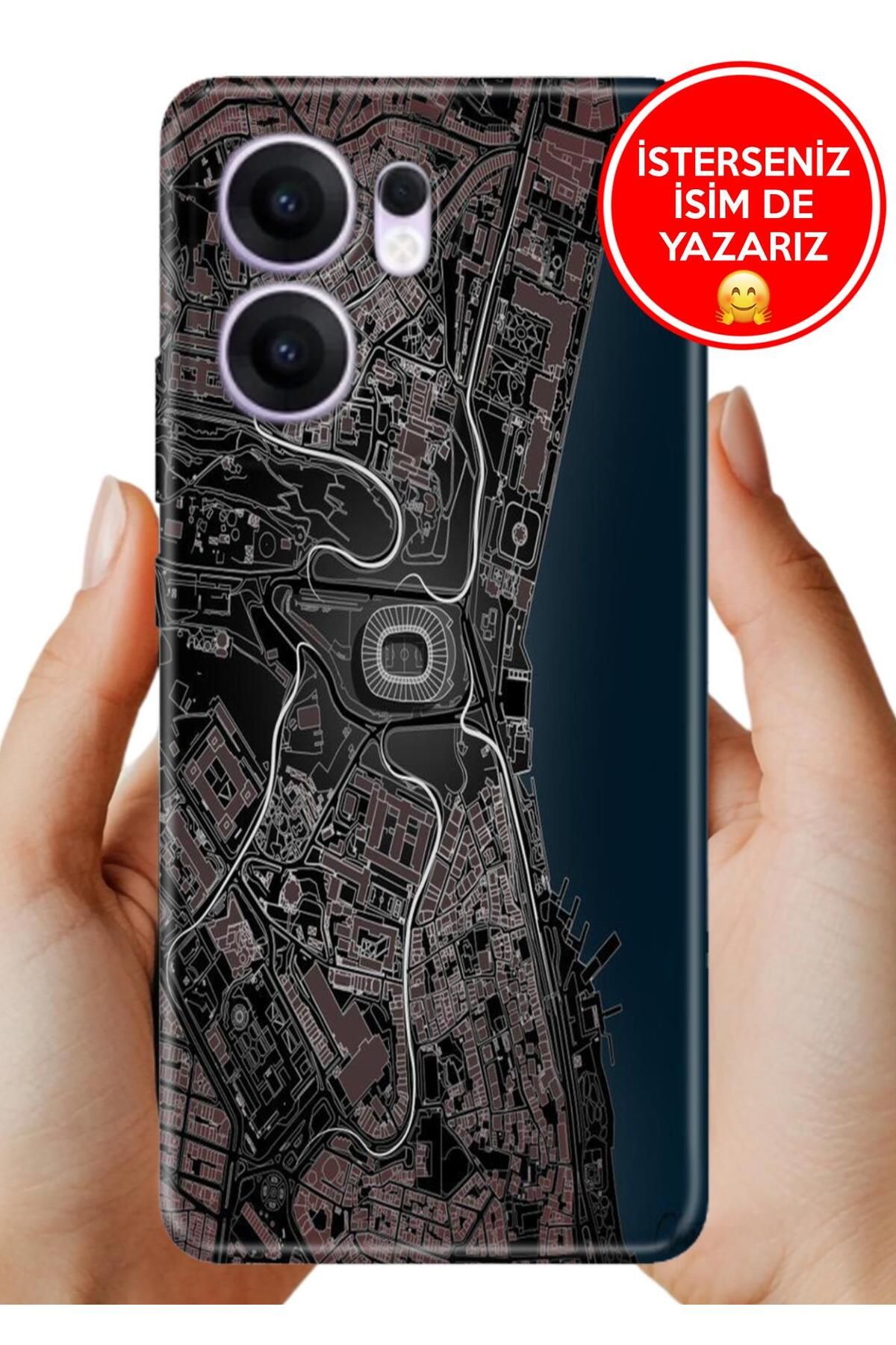 OPPO Reno 13F 5g Kılıf Oppo Reno 13F Rubber Esnek Silikon Tam Koruma SiyahBeyaz Stadyum