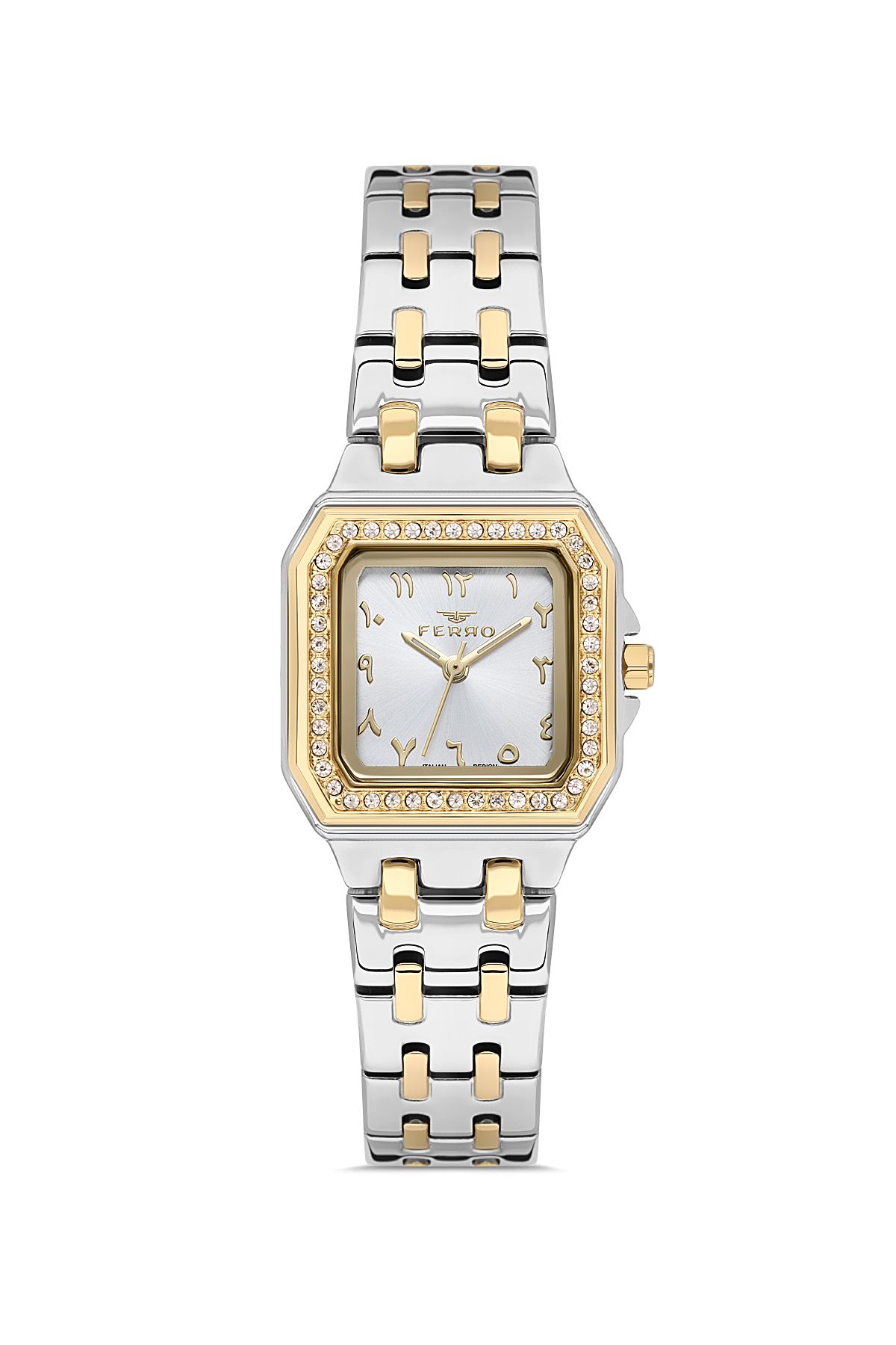 FERRO FL21609AWT-D Quartz Çelik Altın/Gri 25 mm Kadın Kol Saati