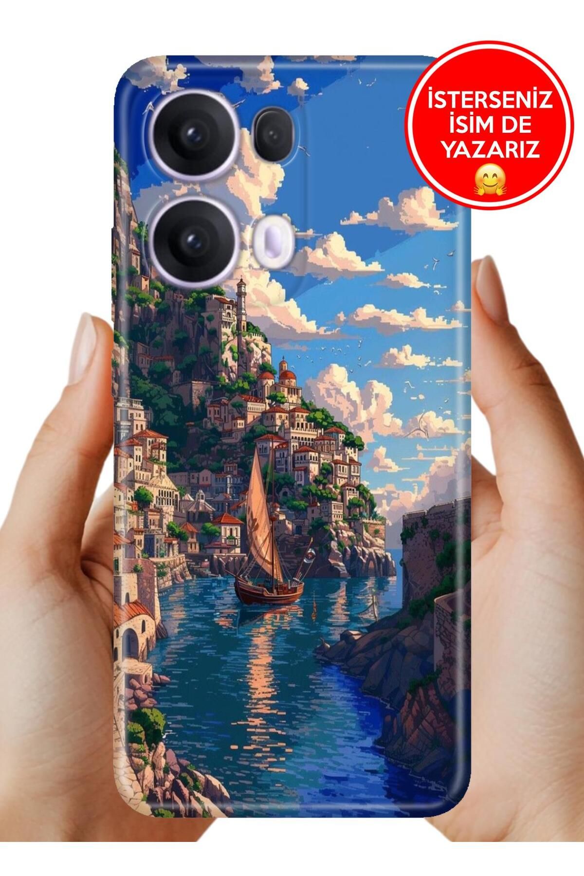 OPPO Reno 13 Pro Kılıf Oppo Reno 13 Pro Uv Baskı Temalı Silikon Amalfi