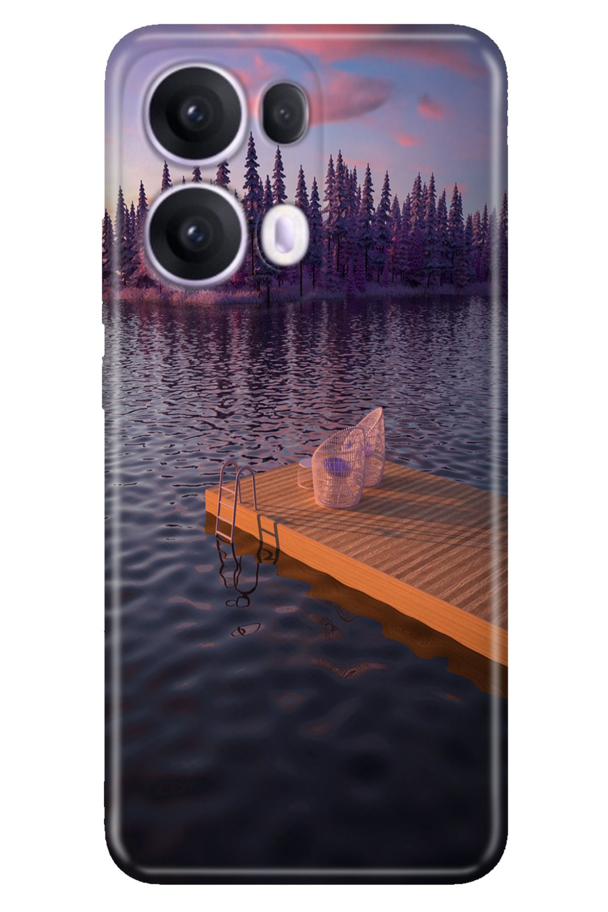 OPPO Reno 13 Pro Oppo Kılıf Tema Art Desenli Baskılı Silikon Romantik Rıhtım