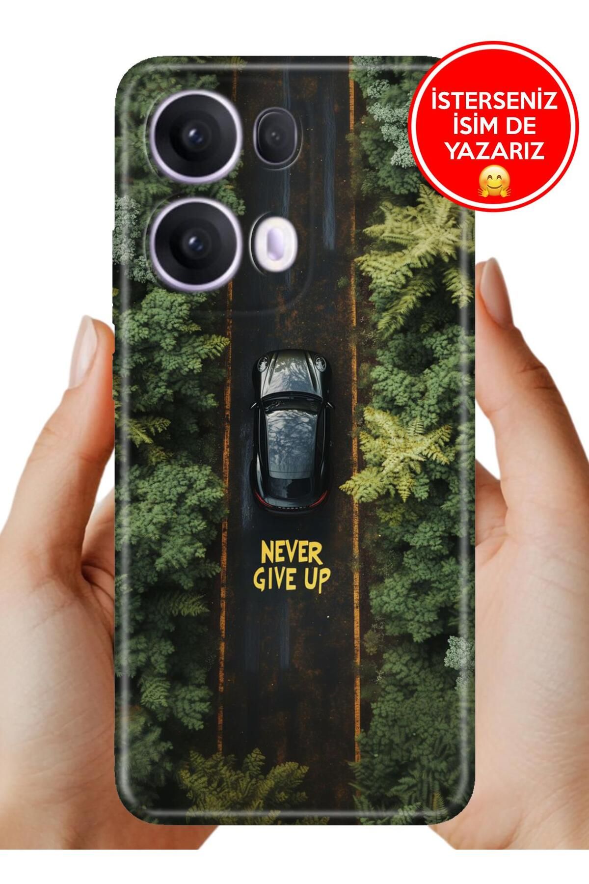 OPPO Reno 13 Pro Kılıf Oppo Reno 13 Pro A Kalite Baskılı Art Silikon Never Give Up555