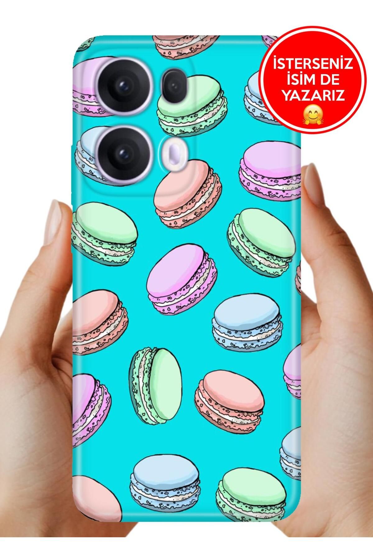 OPPO Reno 13 Pro Kılıf Oppo Reno 13 Pro A Kalite Baskılı Art Silikon Macaron Aşkı