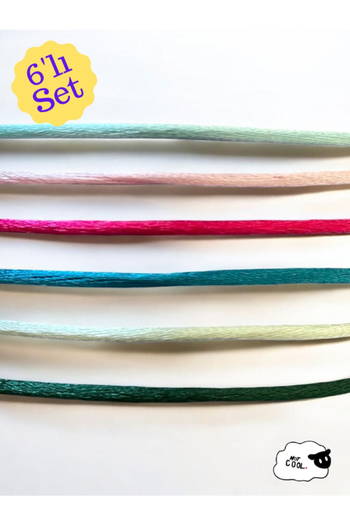 not cool. Basic Collection Neon Halhal Set 6'lı Asansörlü İp Halhal Set