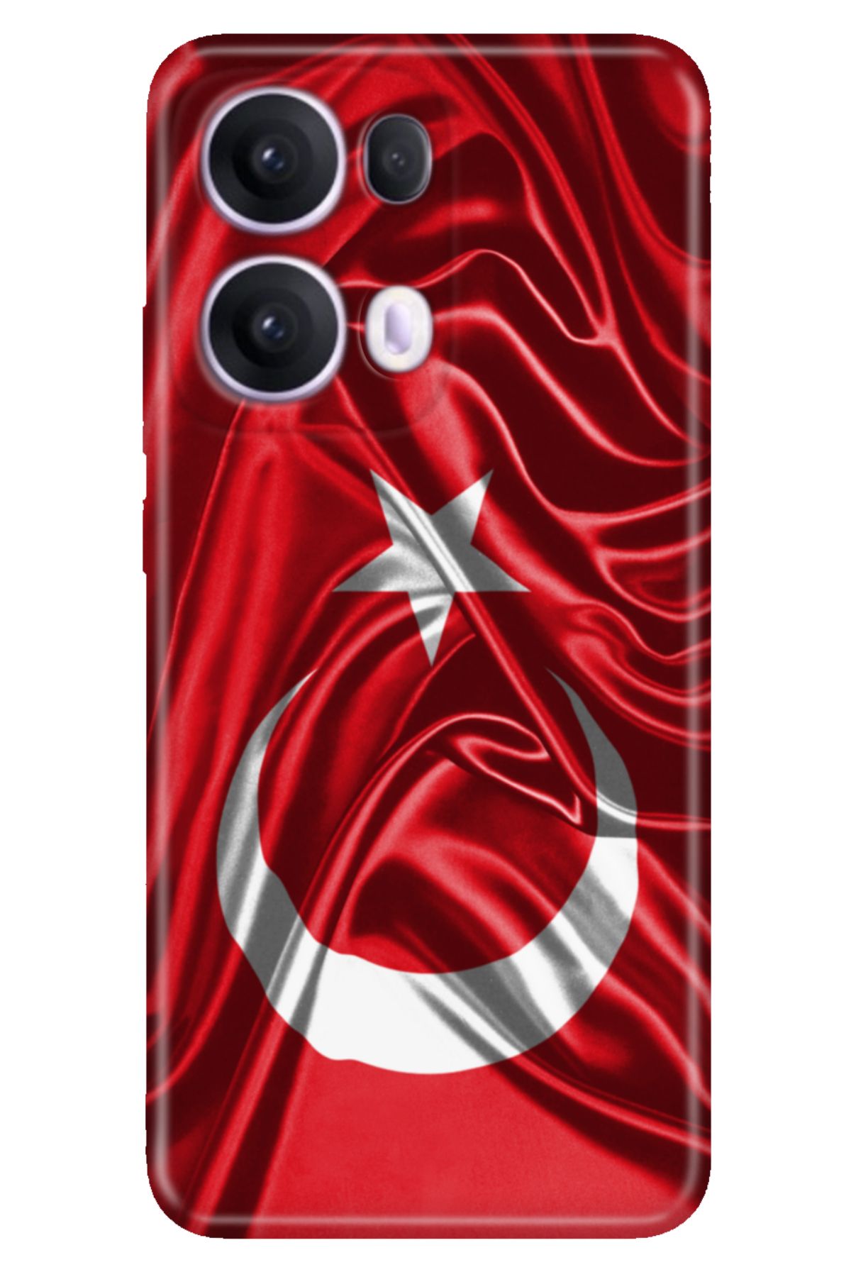 OPPO Reno 13 Pro Kılıf Oppo Renkli Silikon Baskılı TPU Şanlı Türk