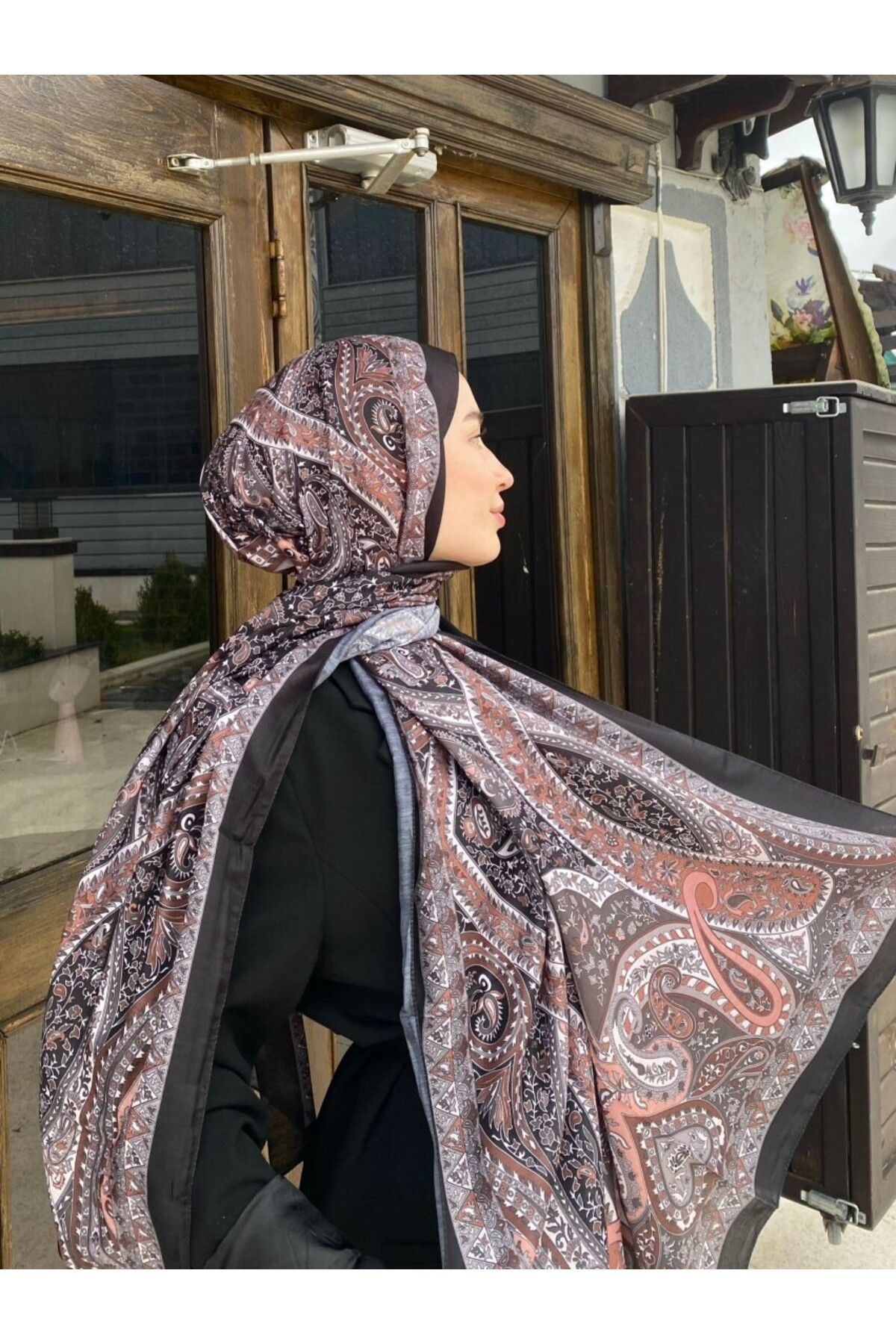 başörtü dükkanı Firuze 2 Desen Şal