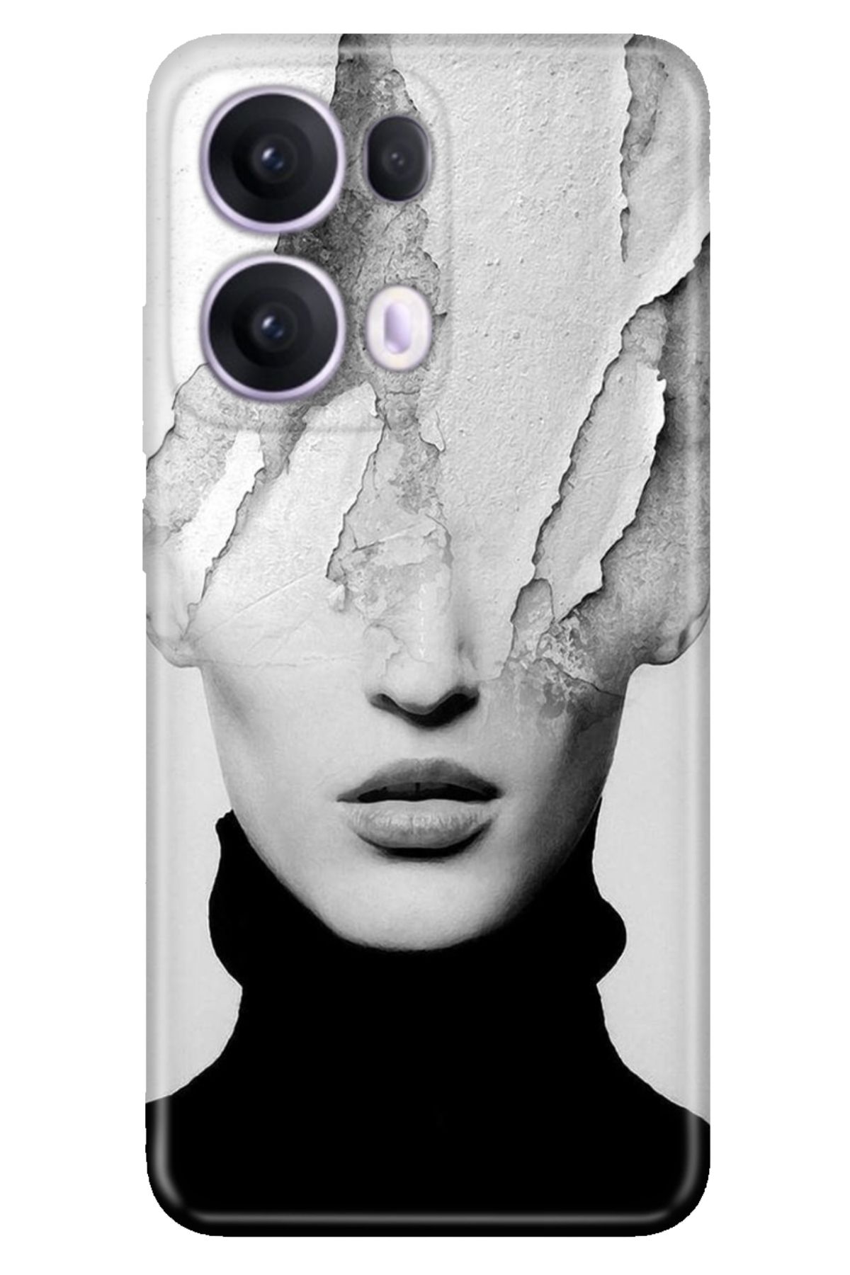 OPPO Reno 13 Pro Kılıf Oppo Renkli Silikon Baskılı TPU Art Girl