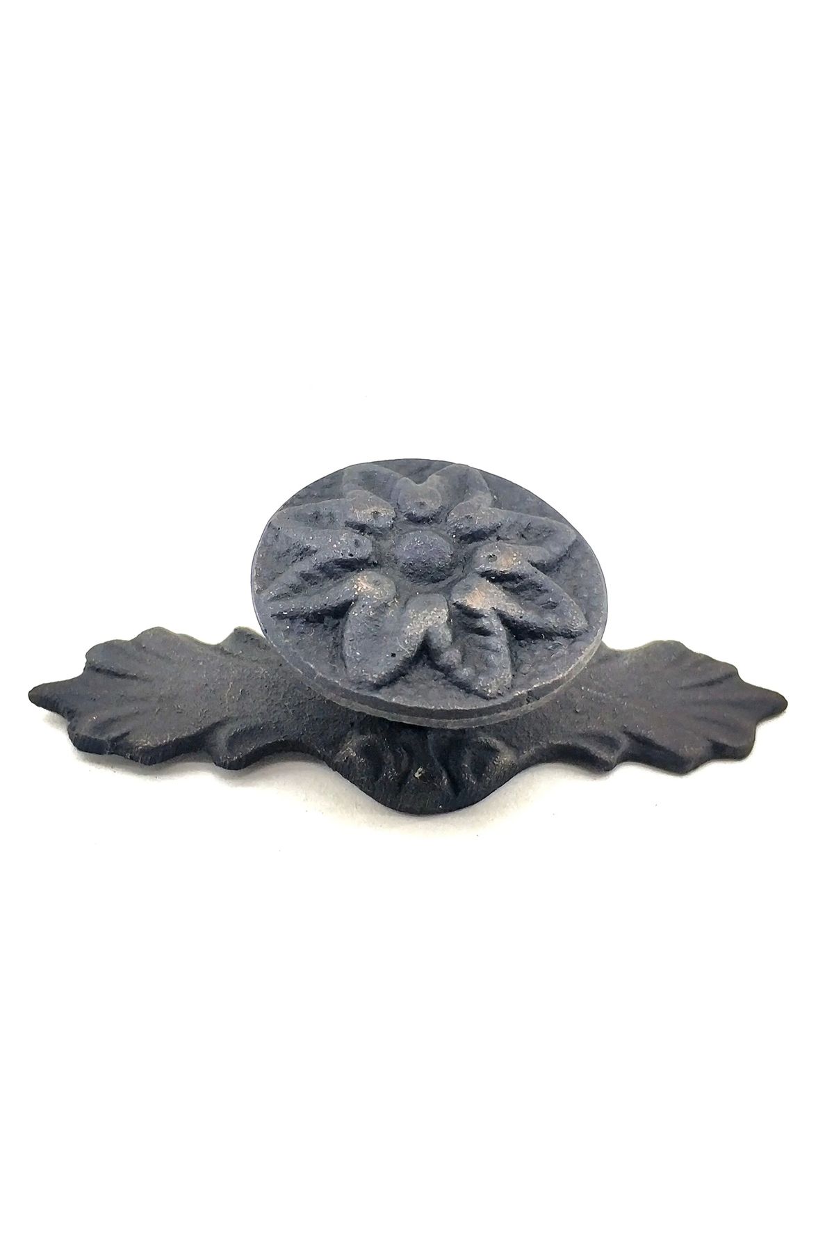 Generic Antika Tarz Dekoratif Pirinç Çiçek Düğme - 29x70 Mm, Oksit