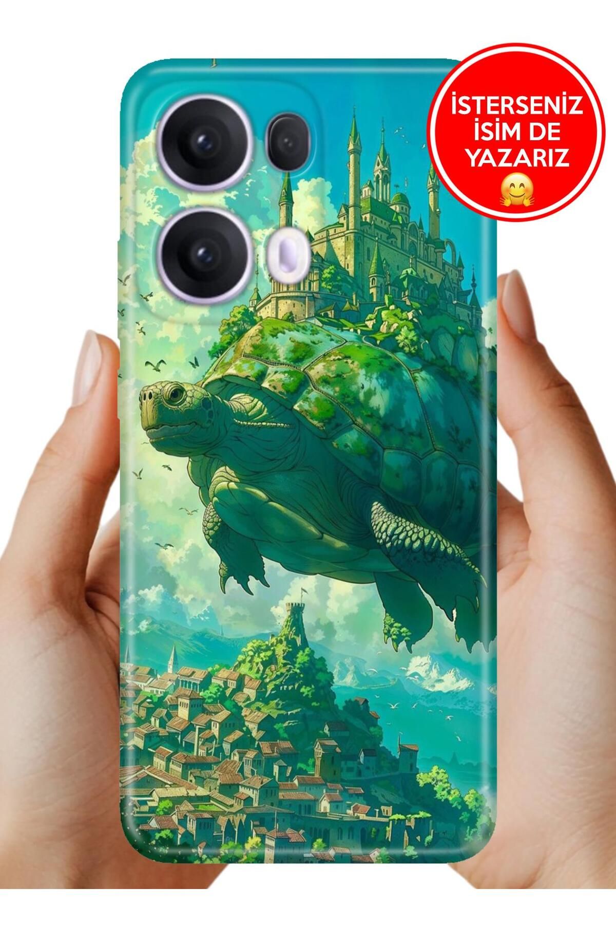 OPPO Reno 13 Pro Kılıf Oppo Reno 13 Pro A Kalite Baskılı Art Silikon Turtle Art