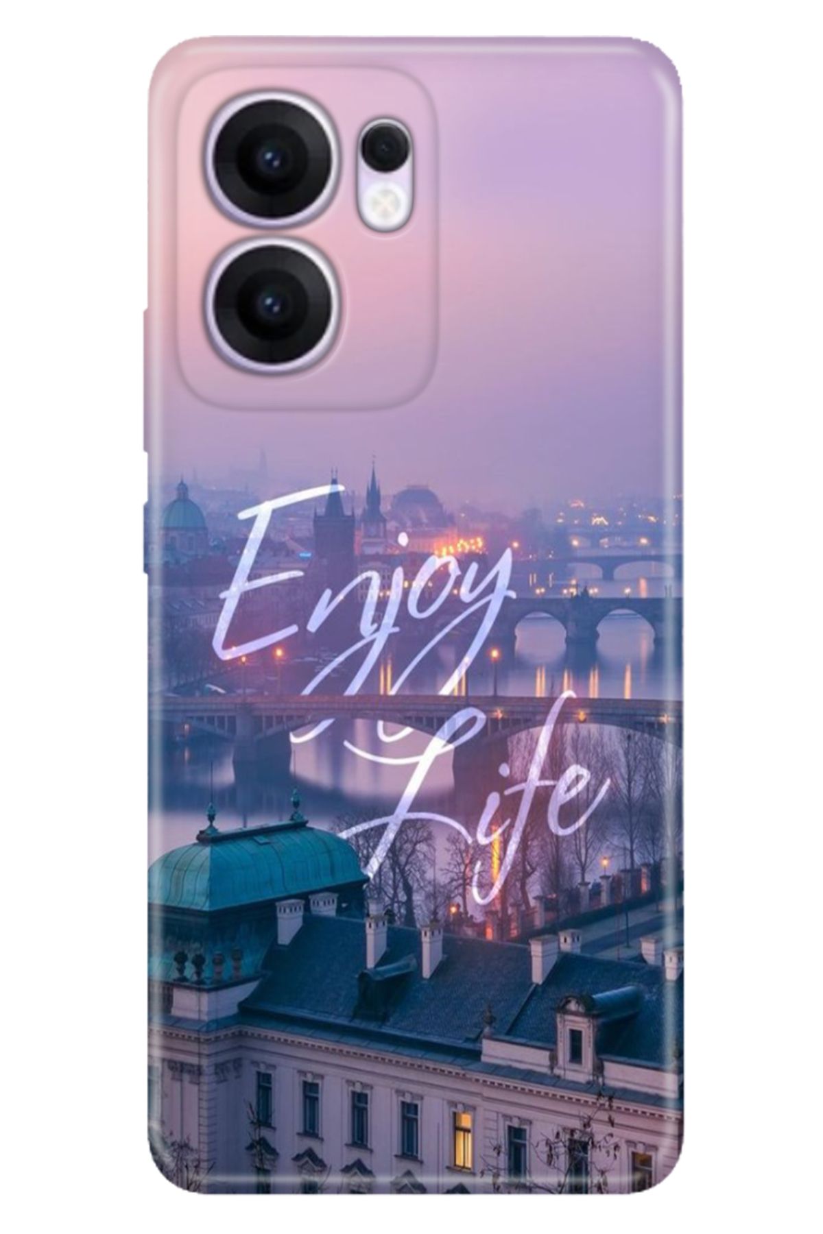 OPPO Reno 13F 5G Kılıf Tema Trendy Silikon Baskılı Enjoy Life