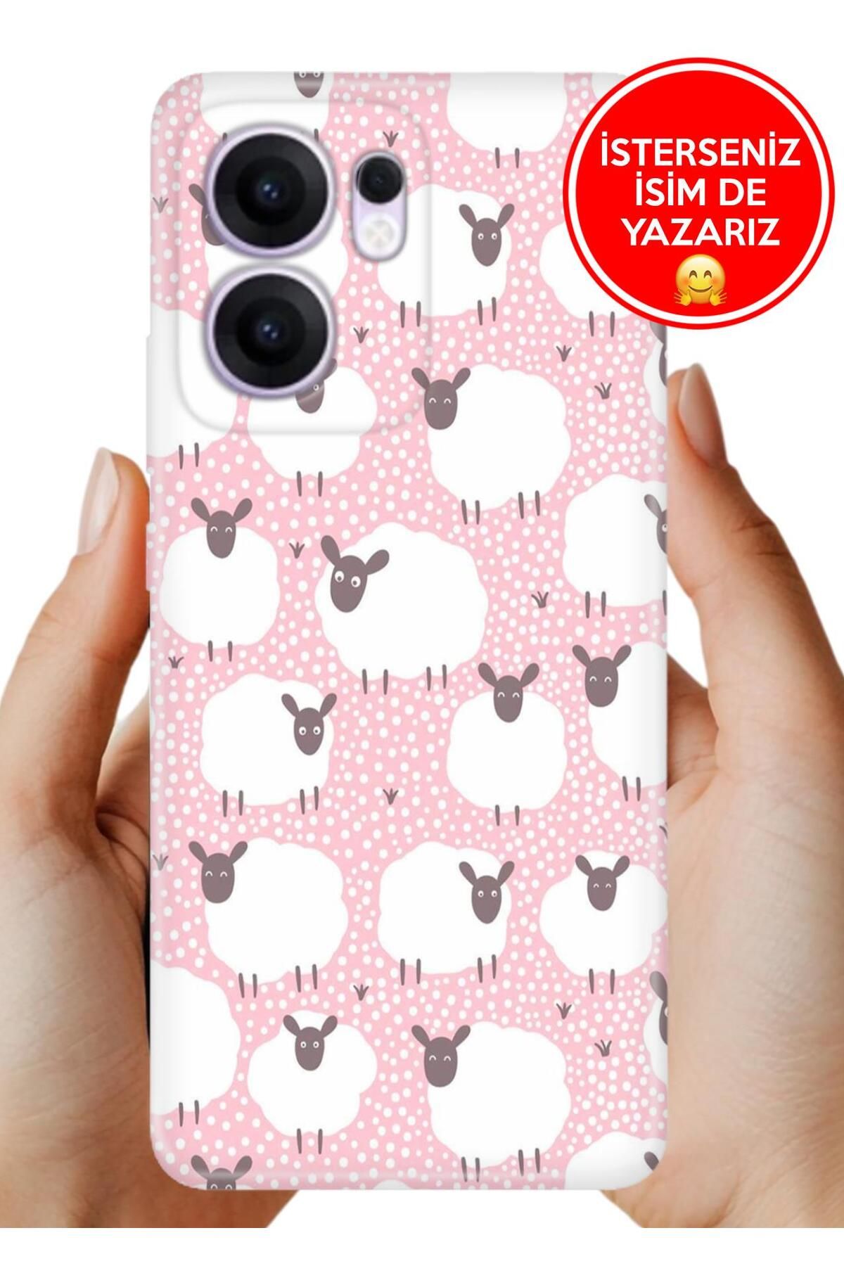 OPPO Reno 13F 5g Kılıf Oppo Reno 13F A Kalite Baskılı Art Silikon Kuzukuzu