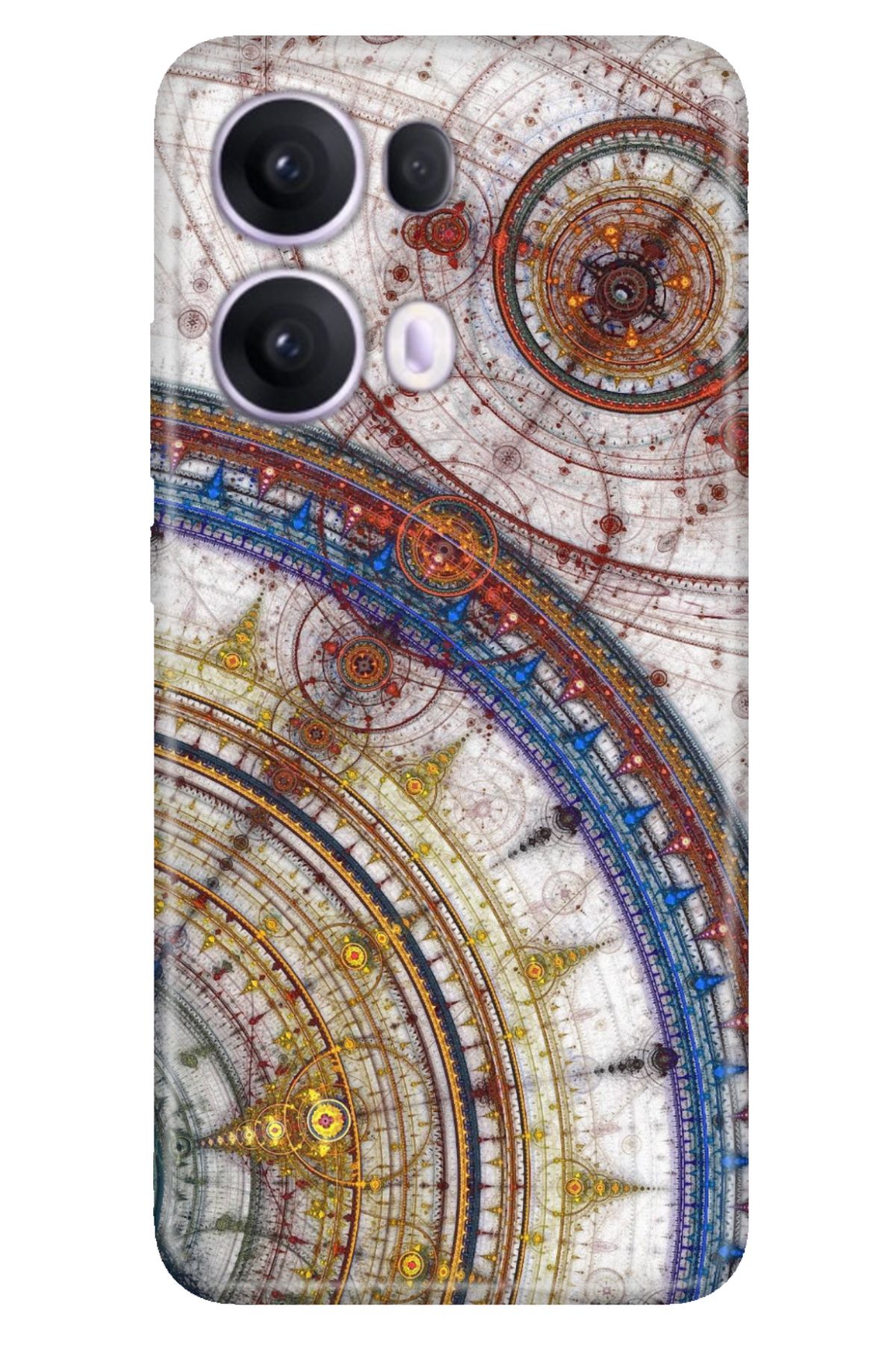 OPPO Reno 13 Pro Kılıf Oppo Dekoratif Silikon Baskılı Kapak Zamansız
