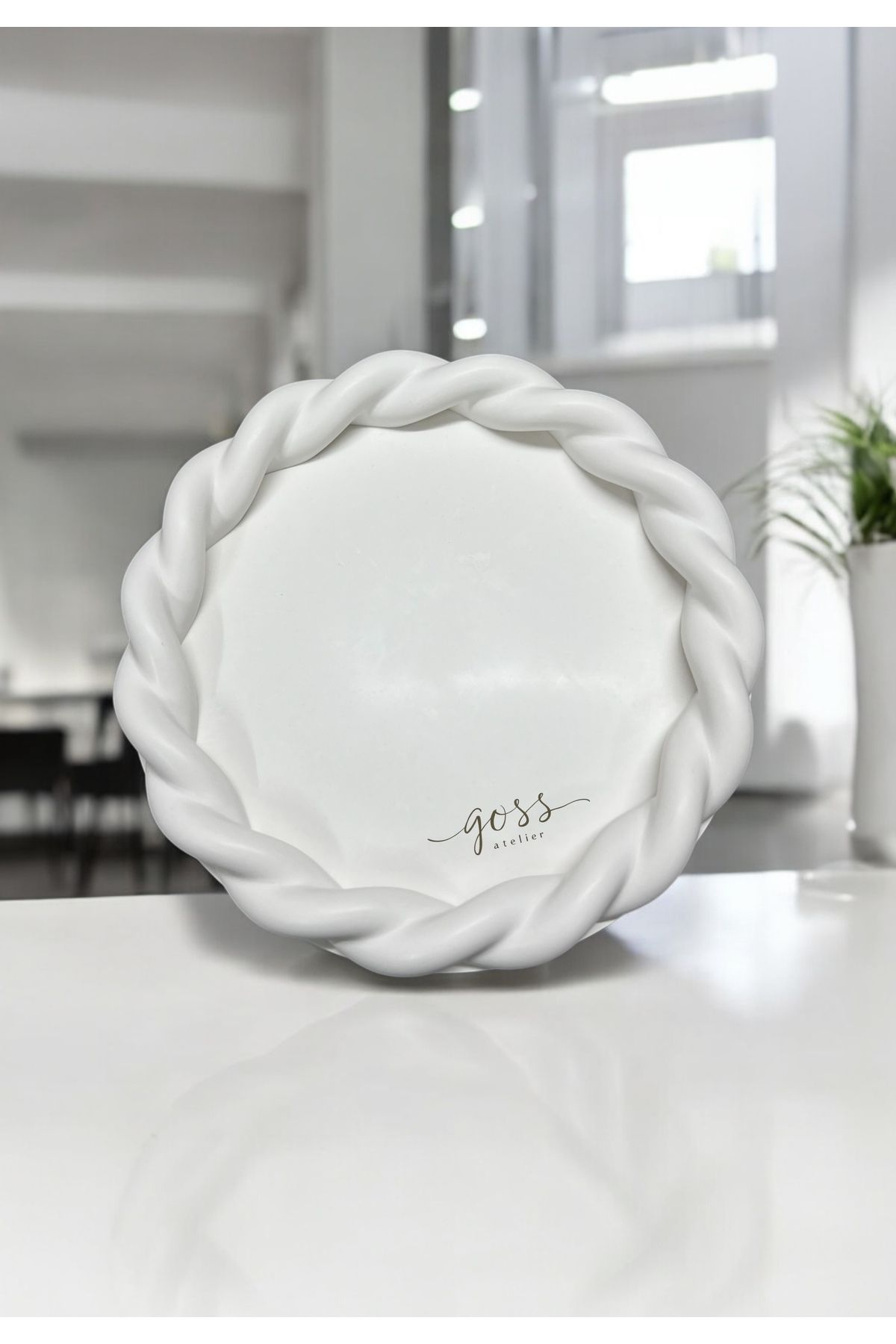 goss atelier El Yapımı Dekoratif Örgü Kenar Tabak