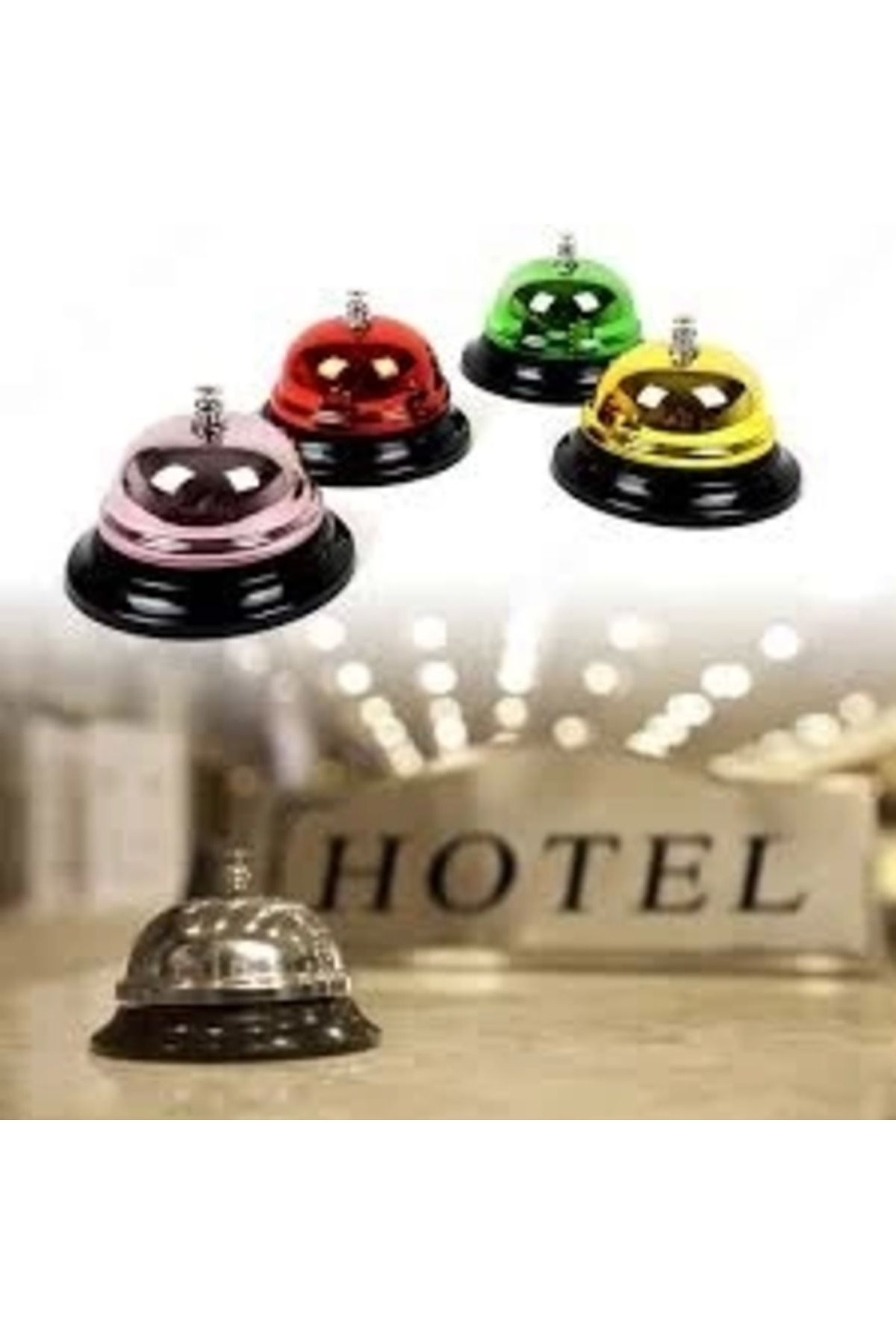 MT29 GİYİM Metal Renkli Masa Otel Resepsiyon Zili