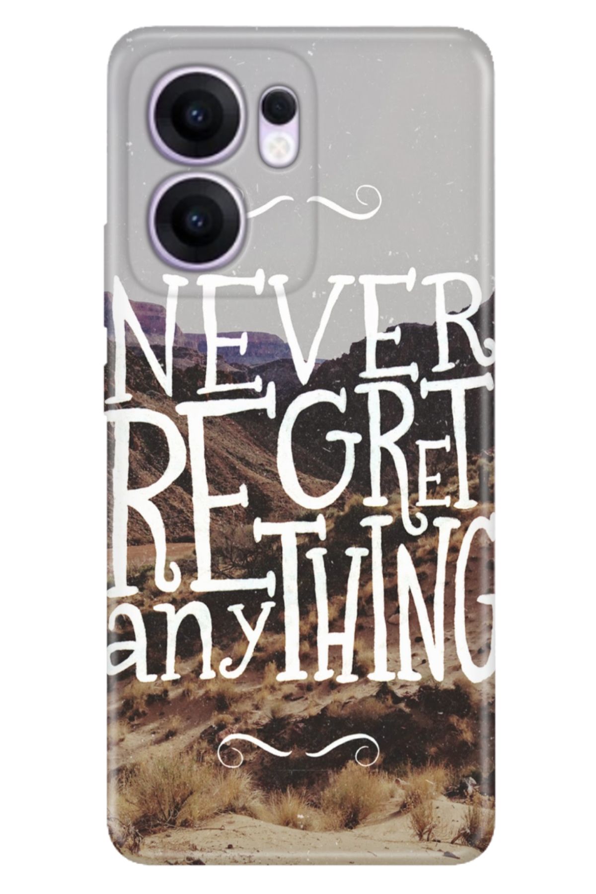 OPPO Reno 13F 5G Kılıf Dekoratif Silikon Baskılı Kapak Never